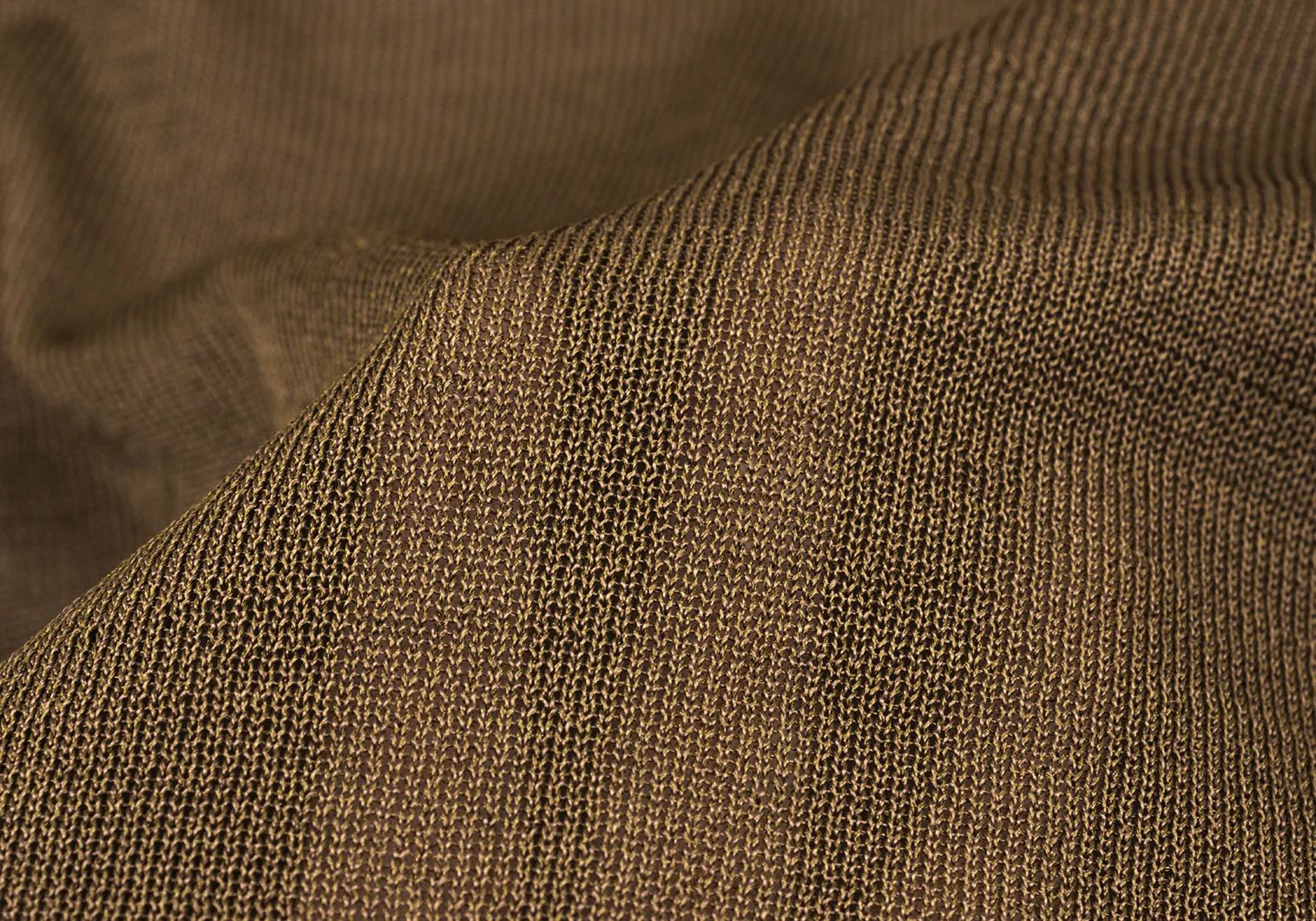Comme des Garcons Homme Plus V-Neck Sheer Stretch Knit Sweater in Khaki, Size M Size US M / EU 48-50 / 2 - 12 Thumbnail