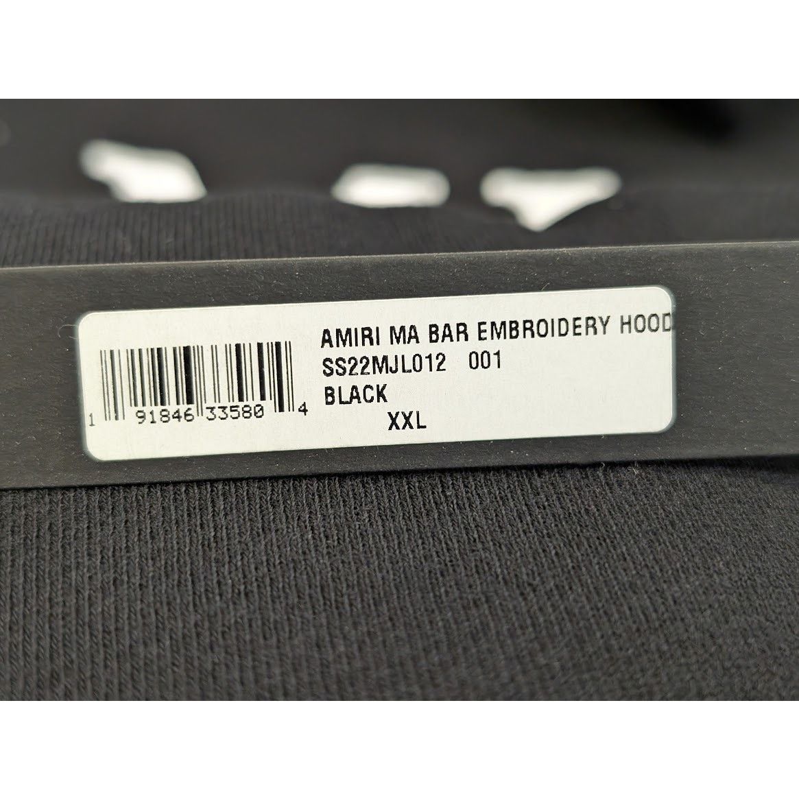 Amiri o1rshd1 MA Bar Embroidery Hoodie in Black XXL Size US XXL / EU 58 / 5 - 20 Thumbnail