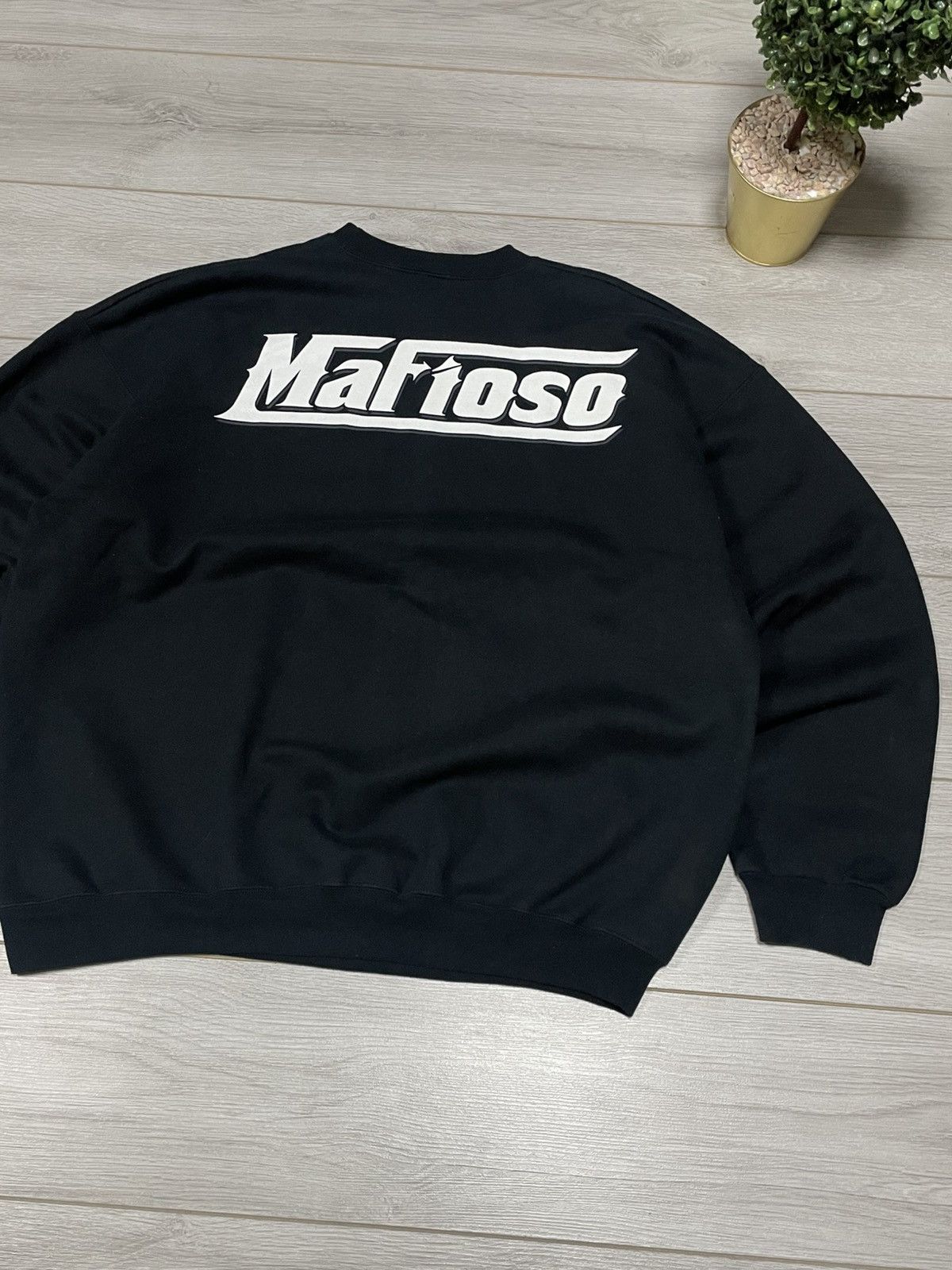 Vintage Don Corleone Mafioso USA The God Father bog print sweatshirt Size US XL / EU 56 / 4 - 5 Thumbnail