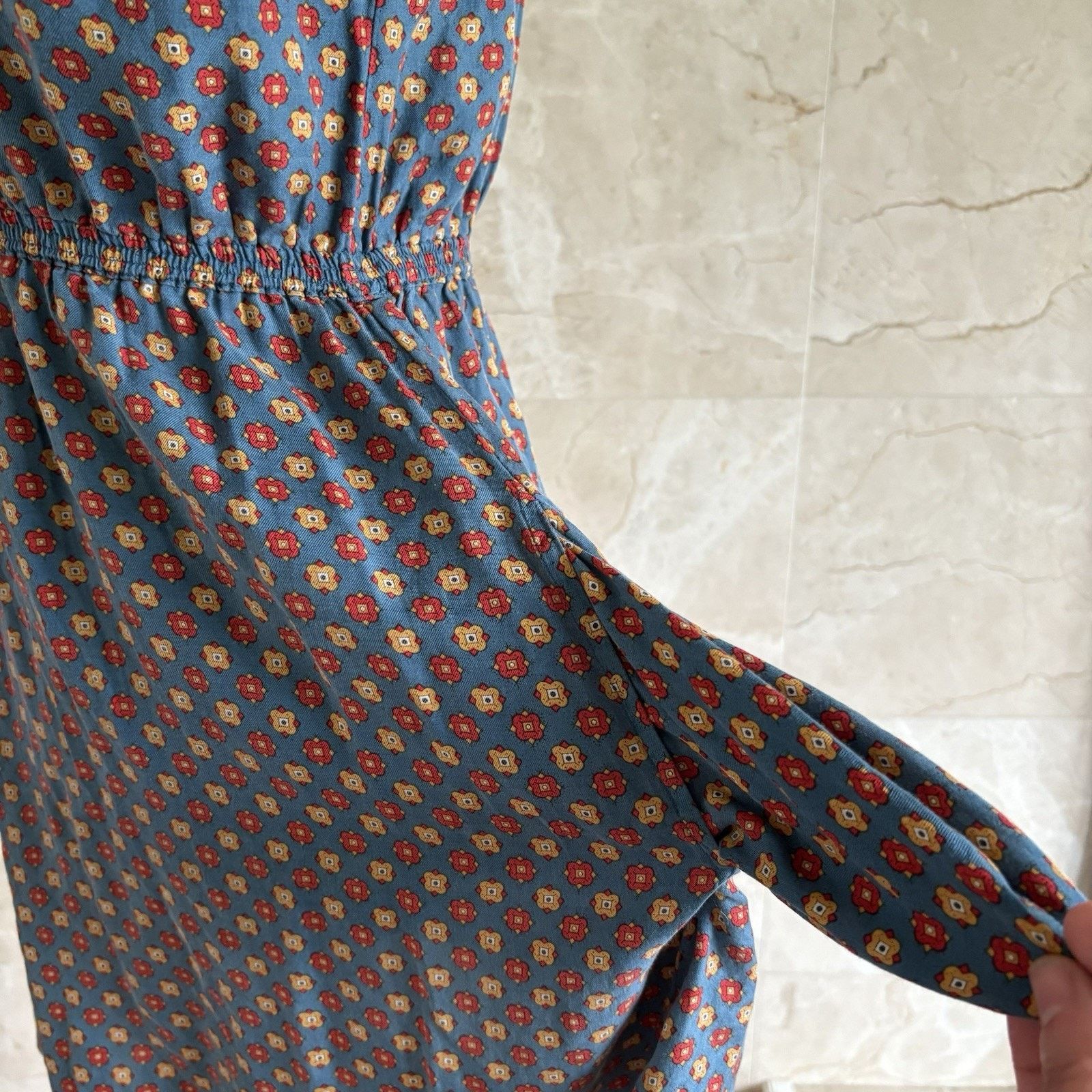 Jack Wills Jack Wills Silk Ruffle Tier Mini Dress 4 Blue Preppy Y2K Size S / US 4 / IT 40 - 6 Thumbnail