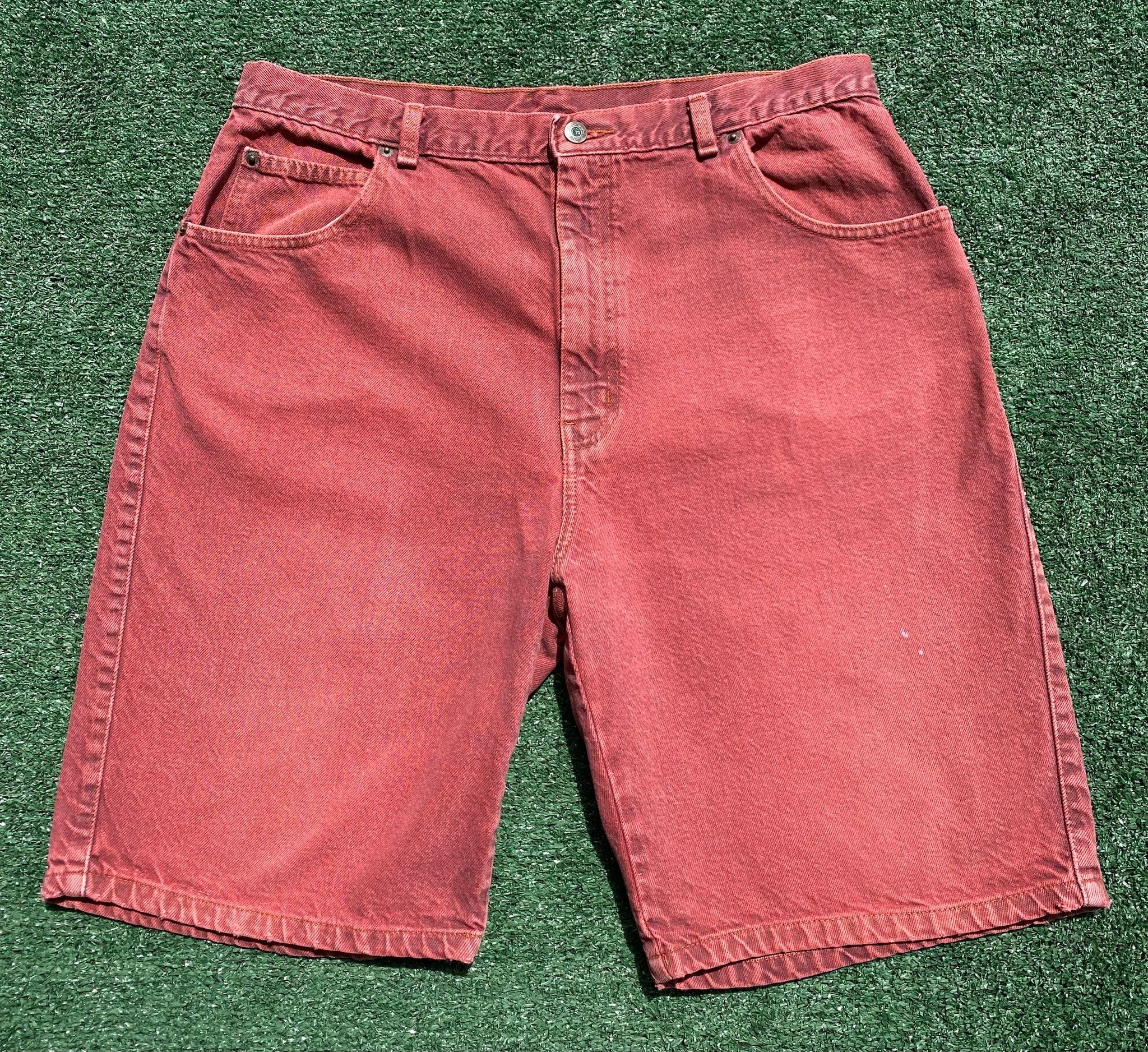 Vintage 90’s Sasson Desert Red Denim Jean Shorts Jorts Men’s Size 35 Size US 35 - 1 Thumbnail
