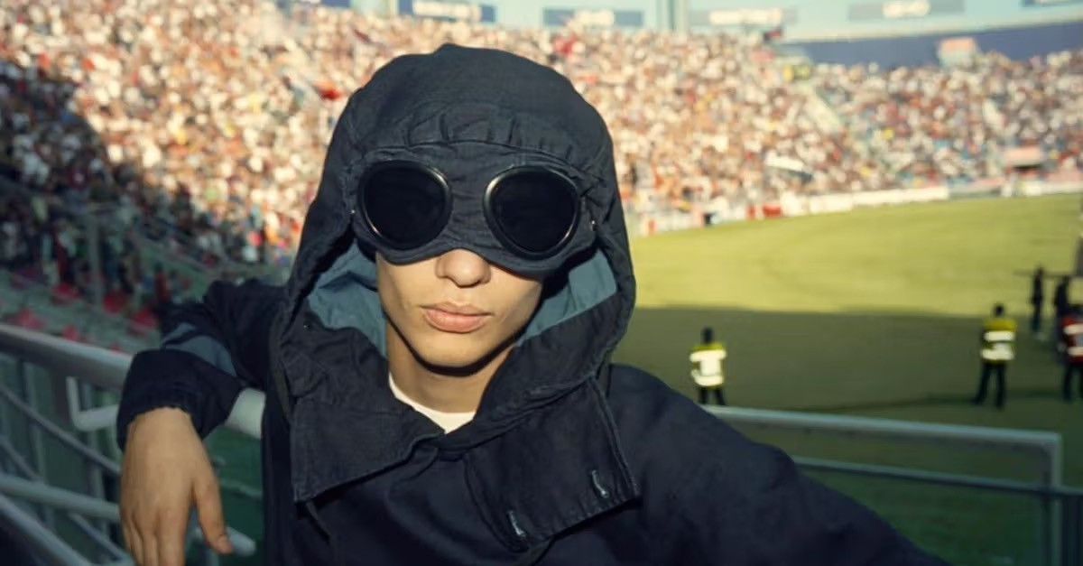 CP Company Soft Shell Goggle Jacket Black Coat Large Rare