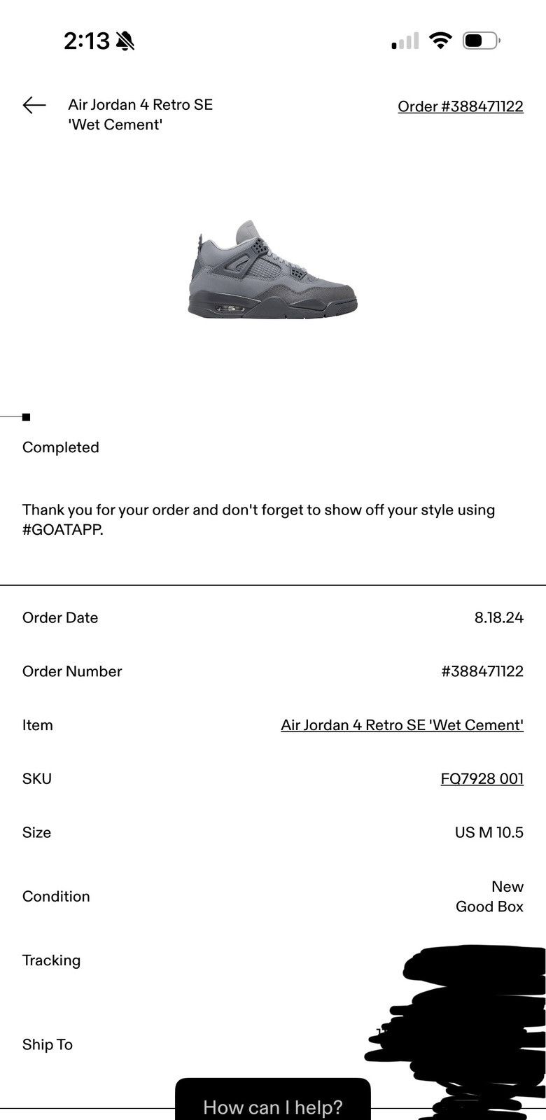 Nike Air Jordan 4 Retro SE Wet Cement Size US 10.5 / EU 43-44 - 6 Thumbnail