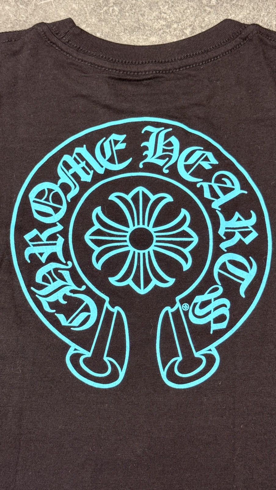 Chrome Hearts Chrome Hearts KIDS Horseshoe Pocket Tee Black / Sky Bkue Size US XXS / EU 40 - 4 Thumbnail