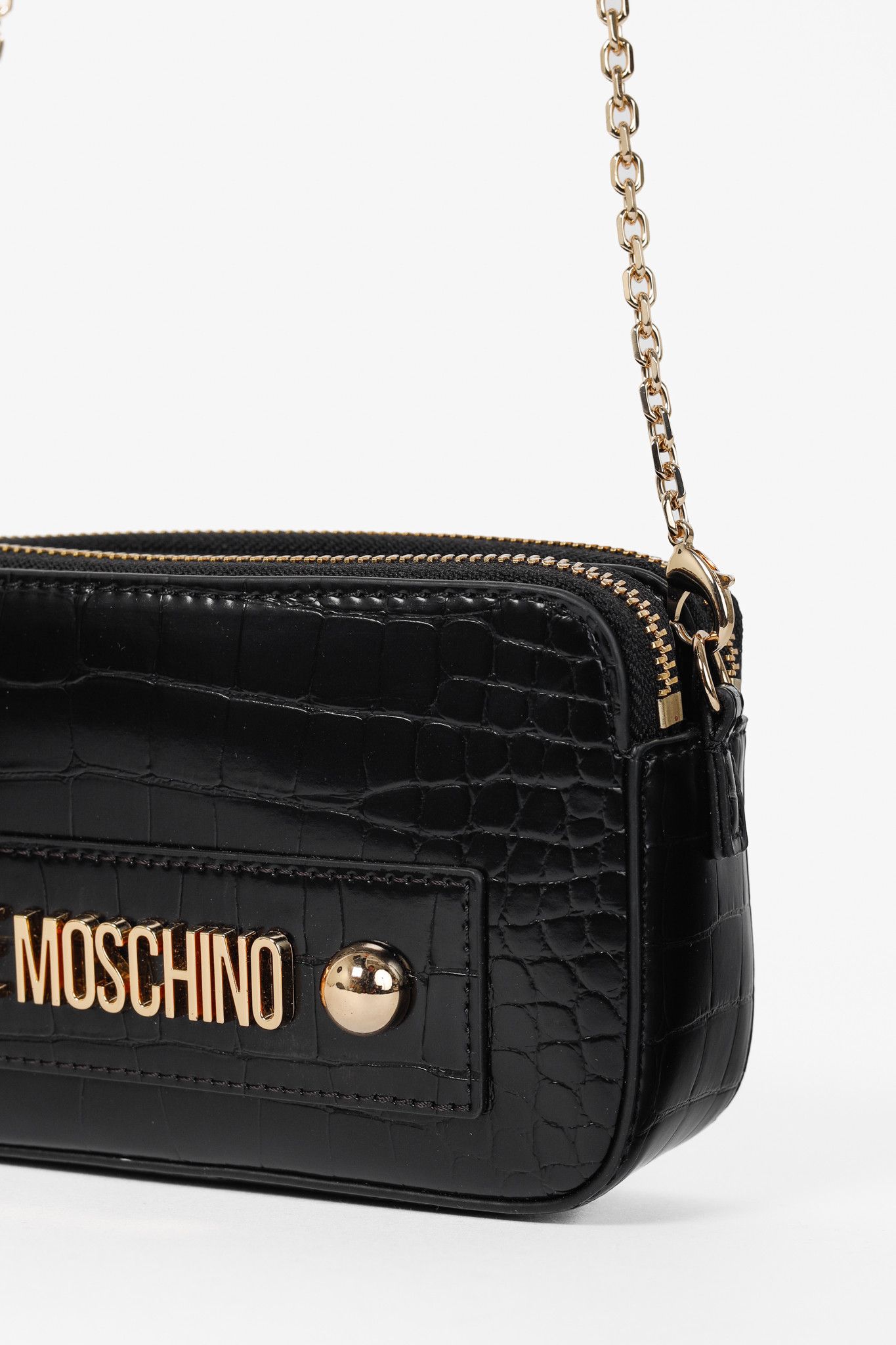 Love Moschino Love Moschino PU Croco Logo-Plaque Zip Around Crossbody Bag Size ONE SIZE - 7 Thumbnail
