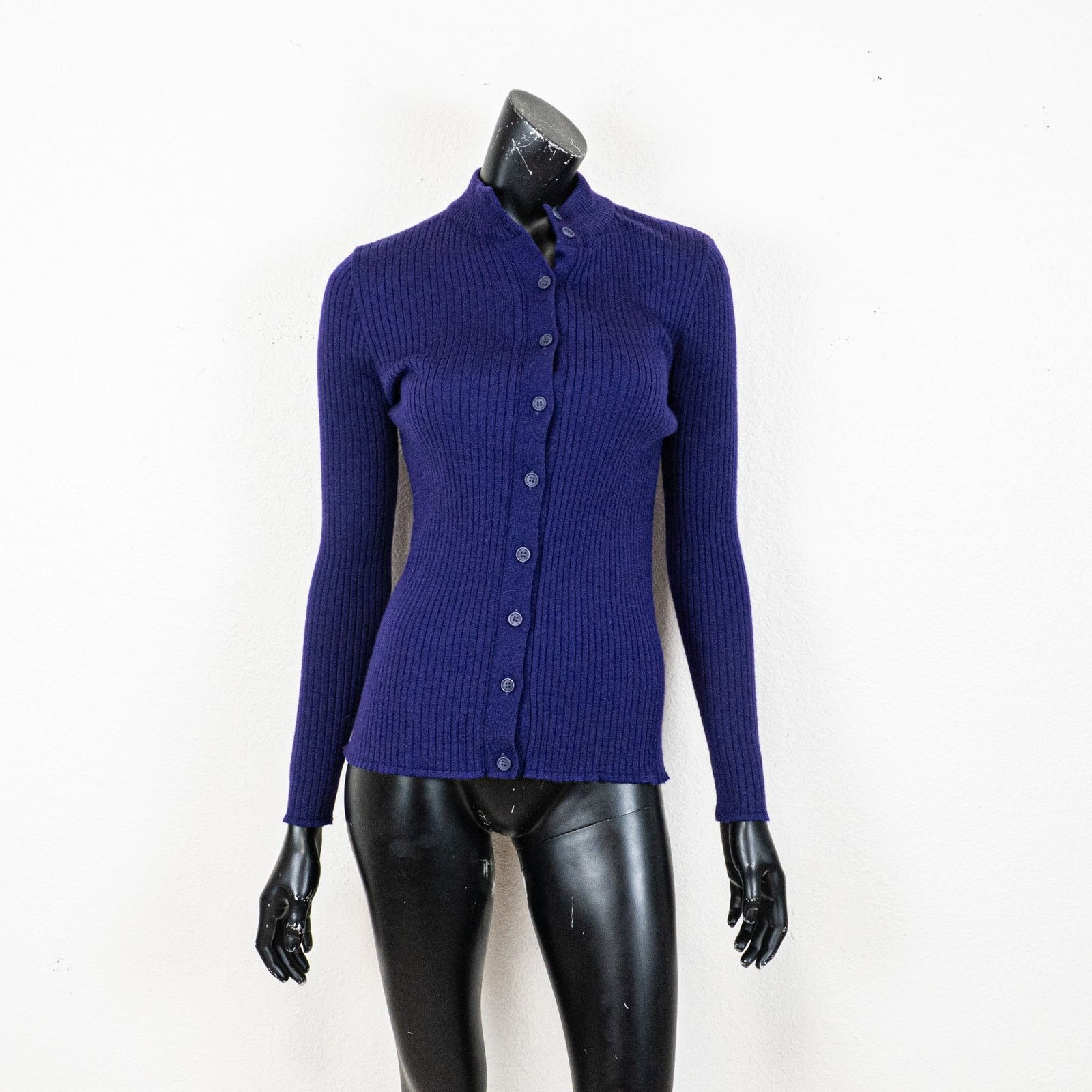 Givenchy Vintage 70s Givenchy Ribbed Knit Cardigan Sweater Cashmere Size S / US 4 / IT 40 - 2 Thumbnail