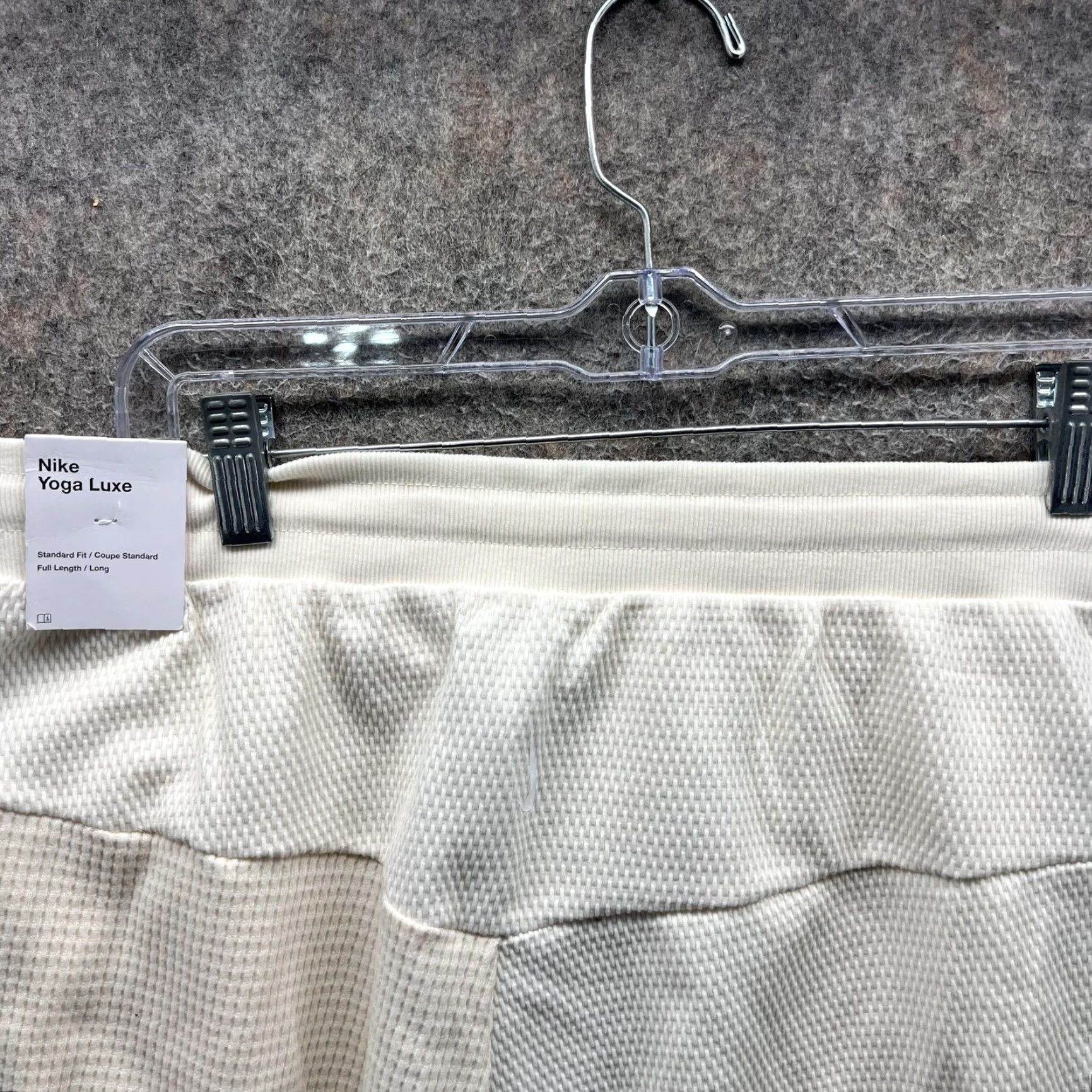 Nike Nike Yoga Luxe Jogger Pants Womens M White Dri-FIT Waffle Knit Pockets Adjustable Waist Tight Tapered Athleisure Shoes? Size 32" / US 10 / IT 46 - 3 Thumbnail