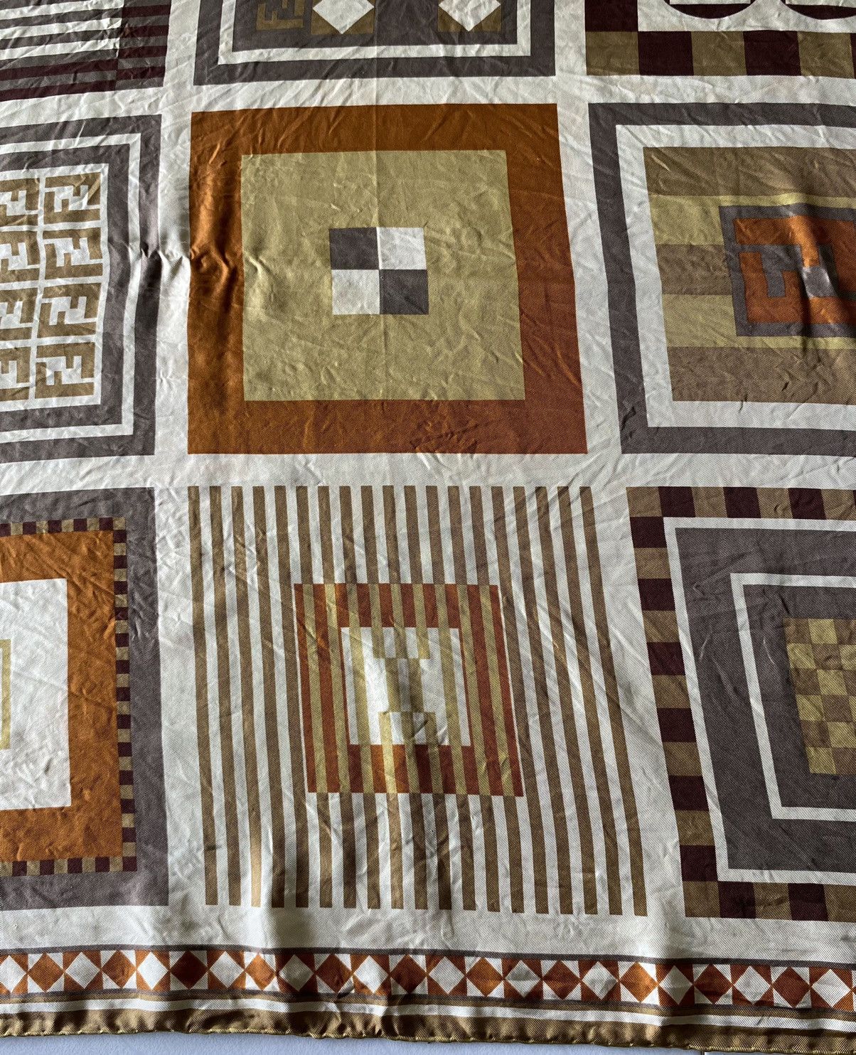 Fendi Fendi Multi Logo Silk Handkerchief/ Neckerchief/ Bandana Size ONE SIZE - 3 Thumbnail
