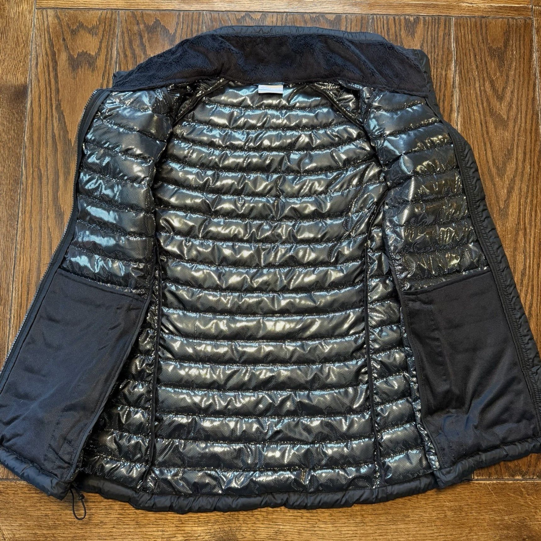 Vintage Columbia Omni-Heat Vest Women’s XL Fleece Collar Solid Black Slim Zip Pockets Redefined Outdoor Winter Size XL / US 12-14 / IT 48-50 - 5 Thumbnail
