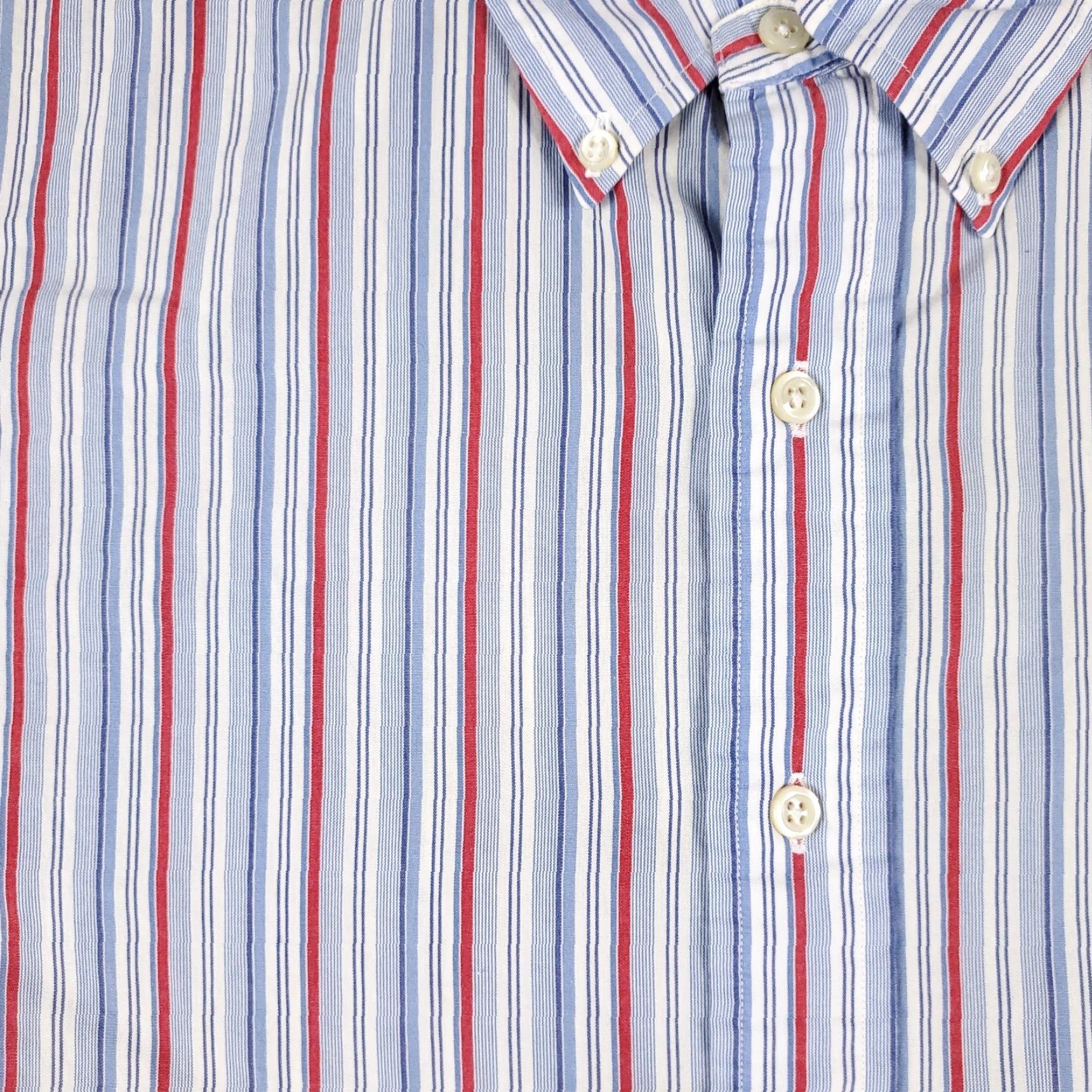 Ralph Lauren Ralph Lauren Dress Shirt Mens 17 Blue Red Striped Long Sleeve Button Down Classic Size 46R - 5 Thumbnail