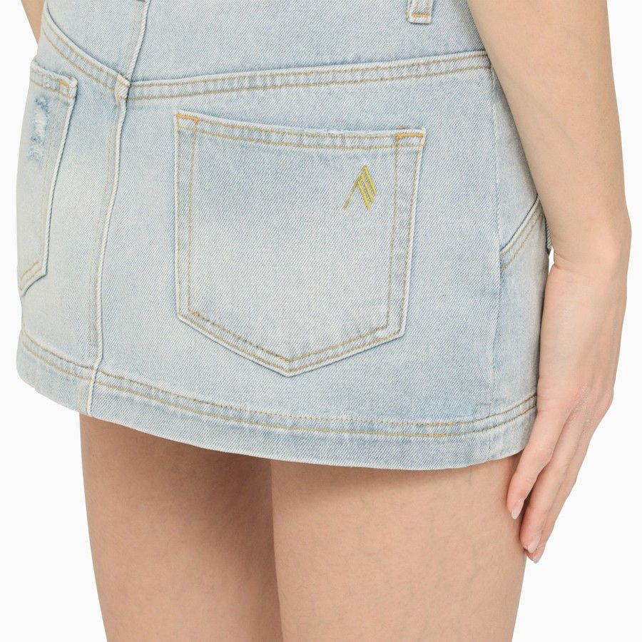 The Attico o1d2blof1024 Denim Mini Skirt in Light Blue Size 25" / US 0 / IT 36 - 5 Thumbnail