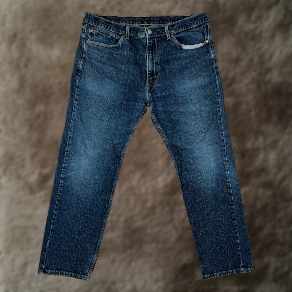 Levi's Levi's 505 Jeans Regular Denim 38x30 Blue Medium Wash Men 5-Pocket Straight Inseam 30in USA 90s Vintage Theme Size US 38 / EU 54 - 1 Thumbnail