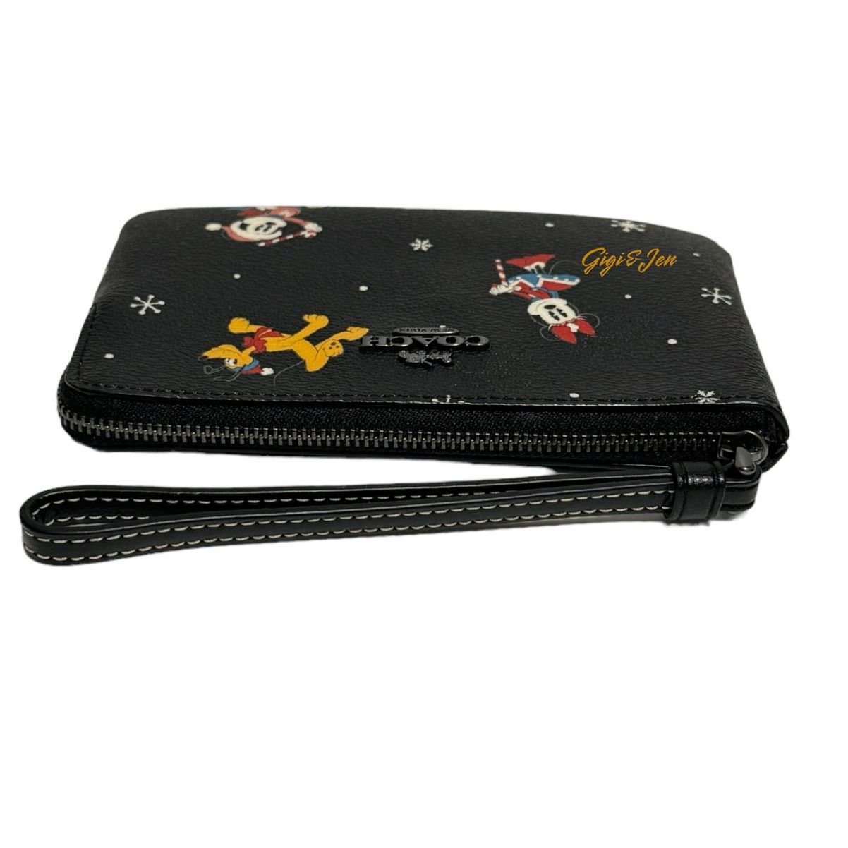Coach Disney X Coach Corner Zip Wristlet With Holiday Print New Size ONE SIZE - 6 Thumbnail