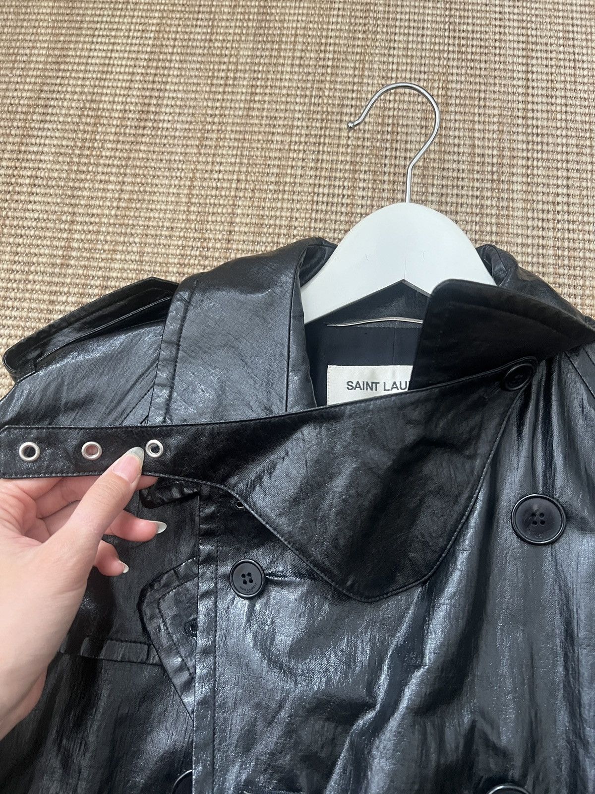 Saint Laurent Paris Saint Laurent black oversized trench coat Size US S / EU 44-46 / 1 - 3 Thumbnail