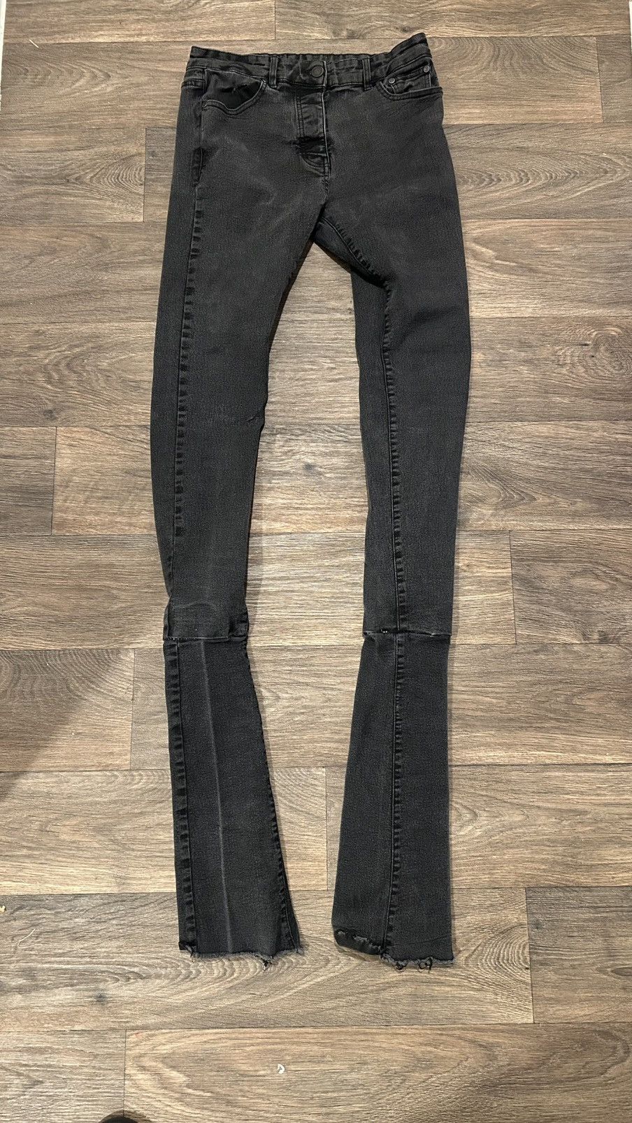 Black stacked skinny jeans /Sz 34