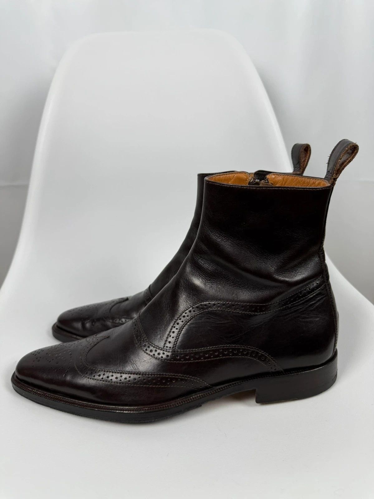 Dolce & Gabbana Dolce & Gabbana Chelsea Boots Ankle Zip Brogue sie 40.5 Size US 7.5 / EU 40-41 - 3 Thumbnail