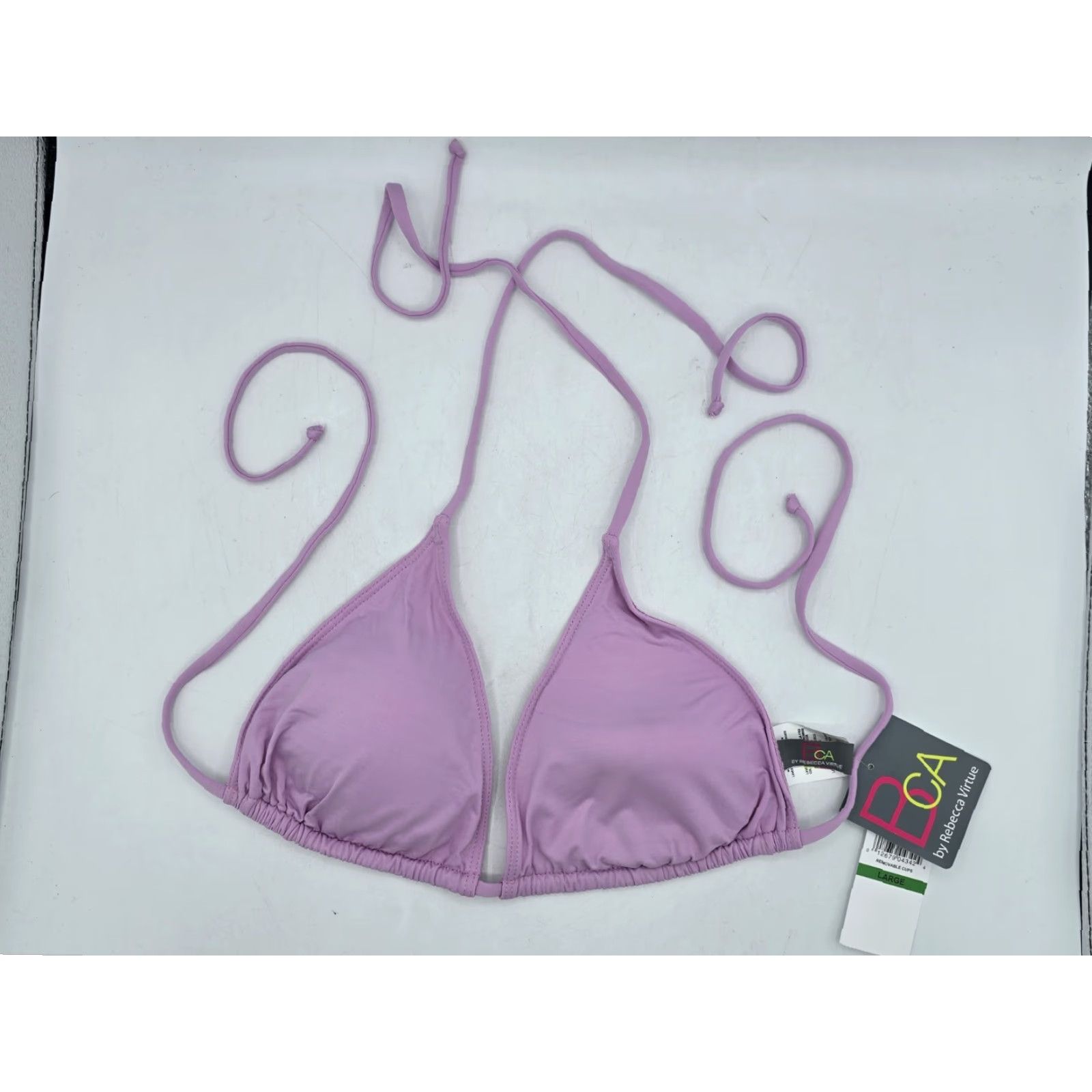 Vintage NWT BCA by Rebecca Virtue Kira Women's Multi-Way Triangle Bikini Top - Size L Size L / US 10 / IT 46 - 4 Thumbnail