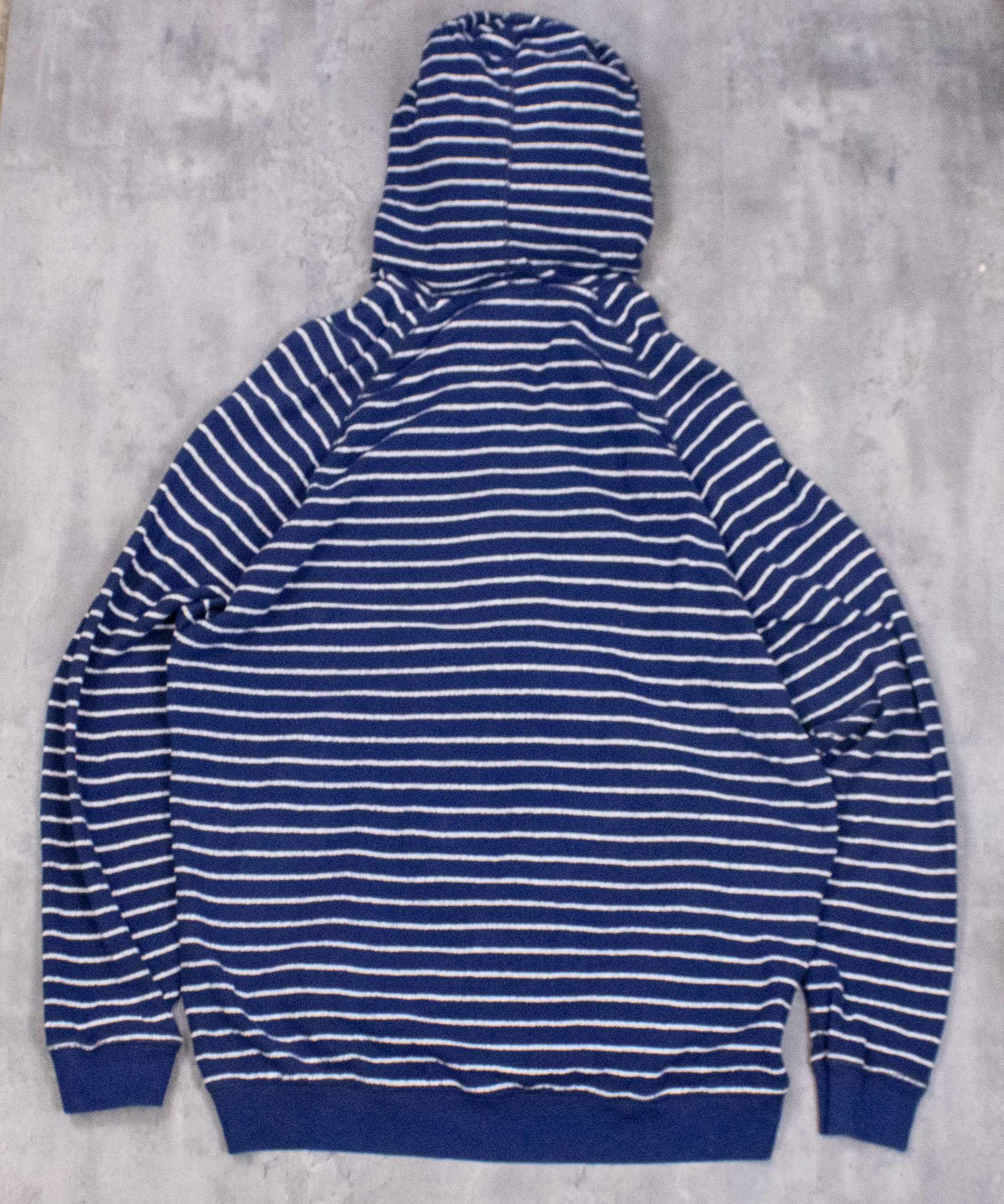 Disney × Mickey Mouse × Vintage Y2K 2000's Disney Cruse Stripped Oversize Navy Zip Hoodie Size US XL / EU 56 / 4 - 8 Thumbnail