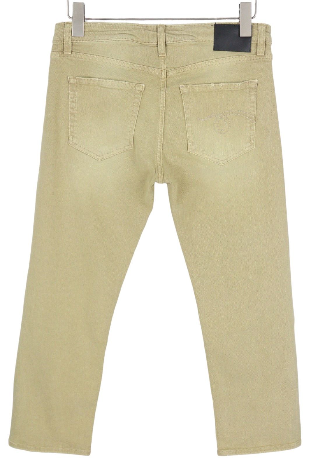 R13 BOY STRAIGHT 29 Khaki Stretch Washed Ankle Casual 86289 Size 29" - 4 Thumbnail