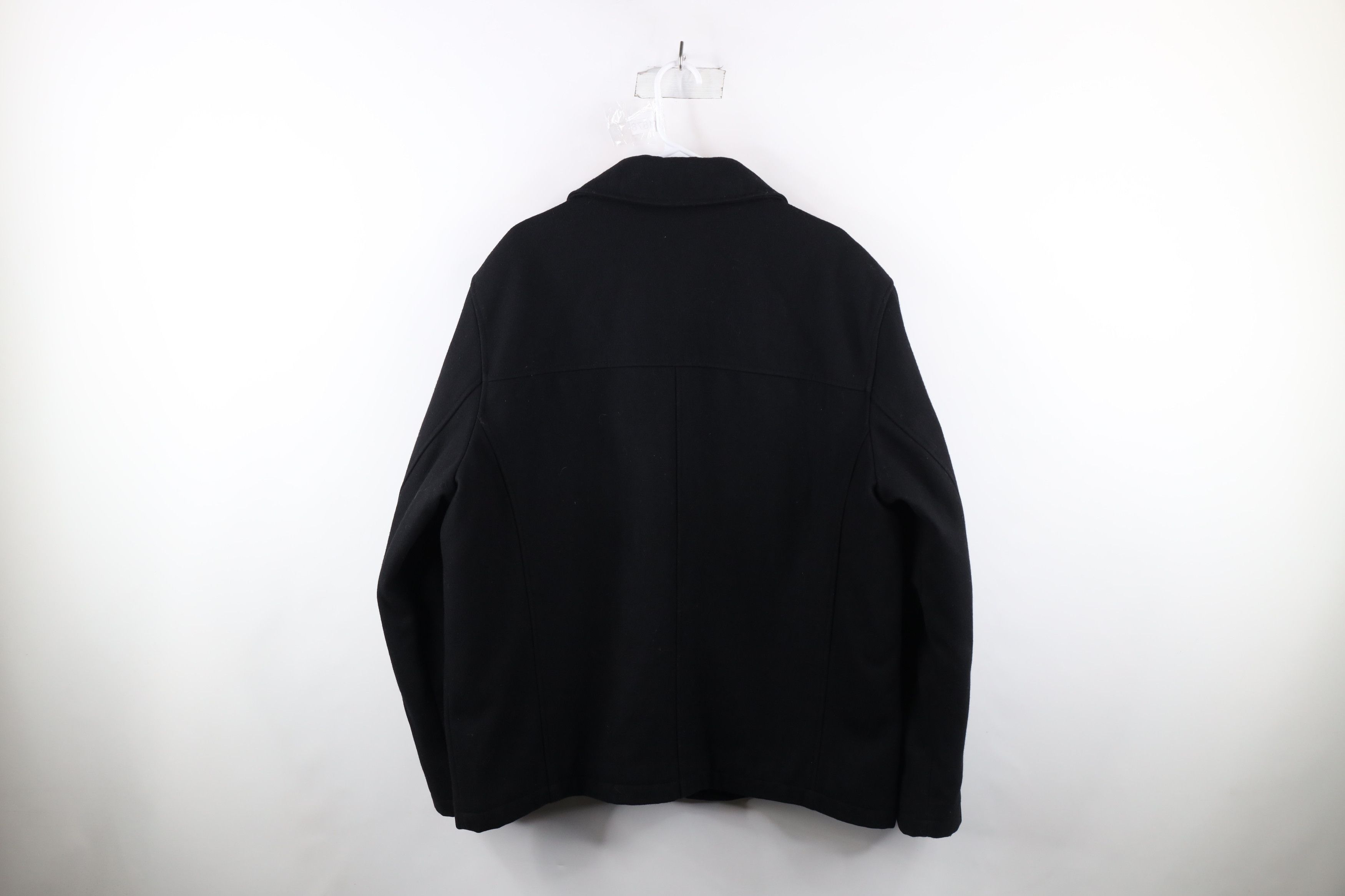 Vintage 90s Streetwear Wool Full Zip Bomber Jacket Black