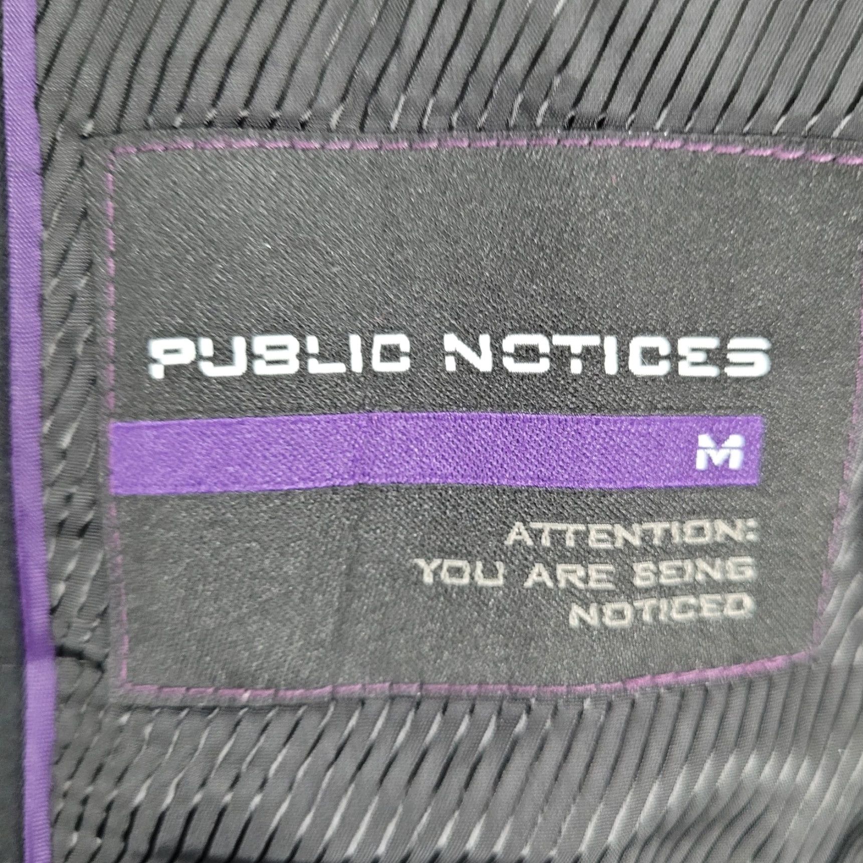 Vintage Public Notices Black Blazer Medium M 2 Button Notch Ventless Sport Coat Size 40R - 3 Thumbnail