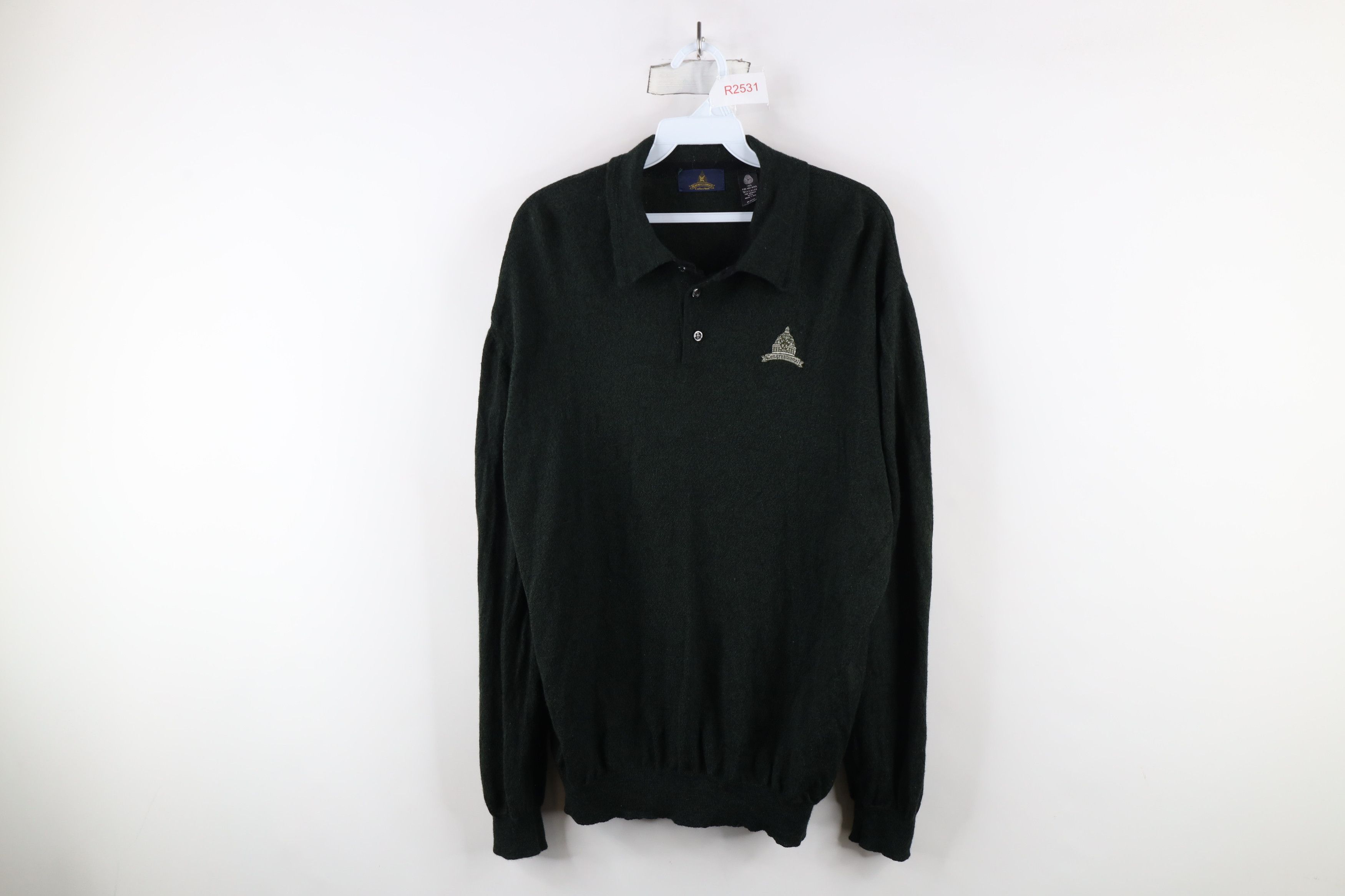 Vintage Vintage 90s US Open Congressional Wool Knit Collared Sweater Size US L / EU 52-54 / 3 - 1 Thumbnail