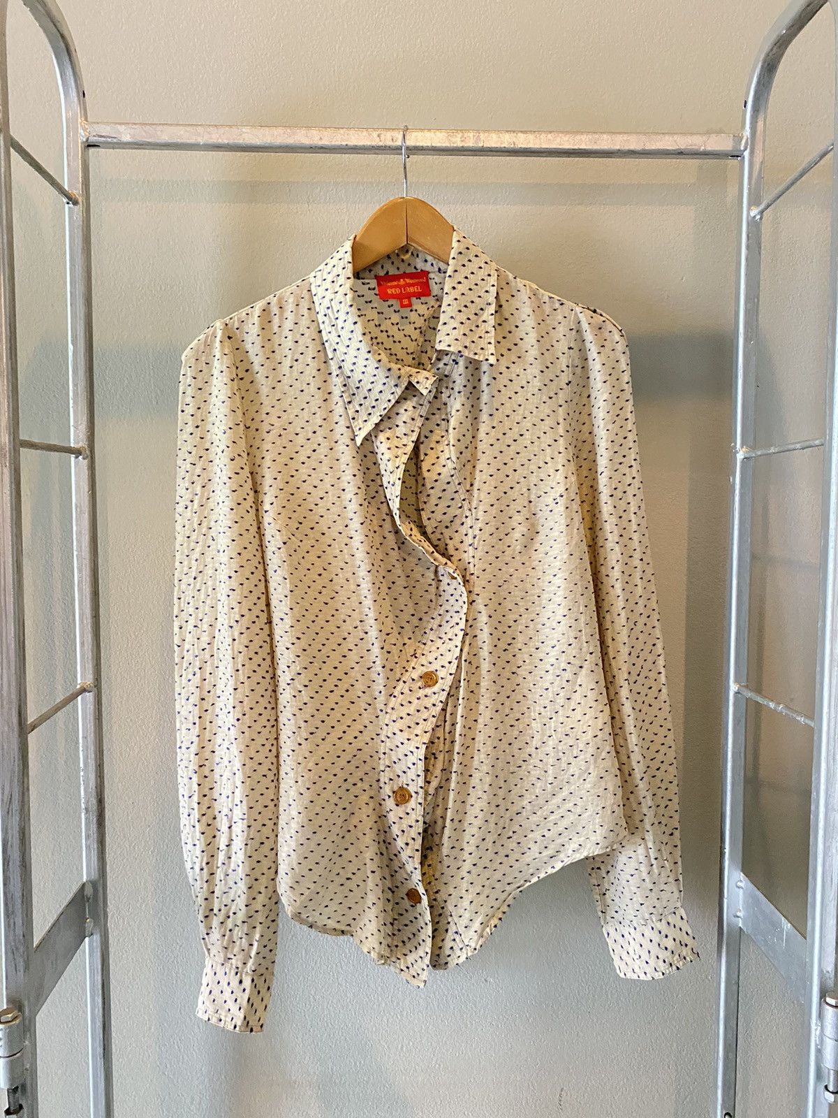 Vivienne Westwood Curve Button Center Line Dots Shirt