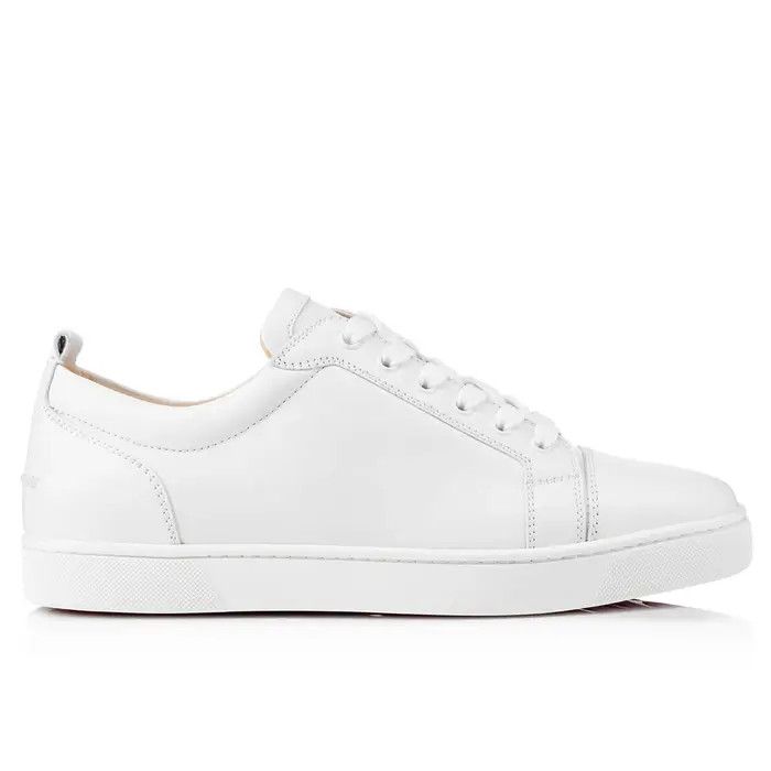 Christian Louboutin oc11z0525 Louis Junior Flat Calf in White Size US 8 / EU 41 - 2 Thumbnail