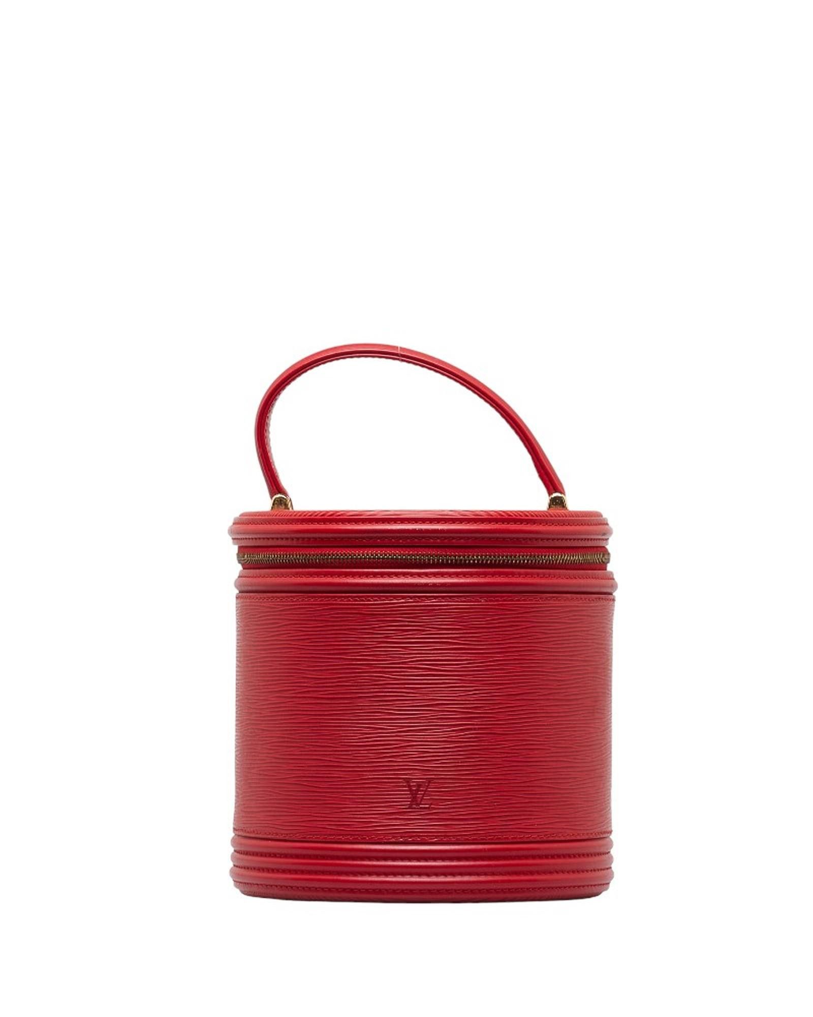 image of Louis Vuitton Red Epi Cannes Vanity Case Bag - Ab Condition, Women's