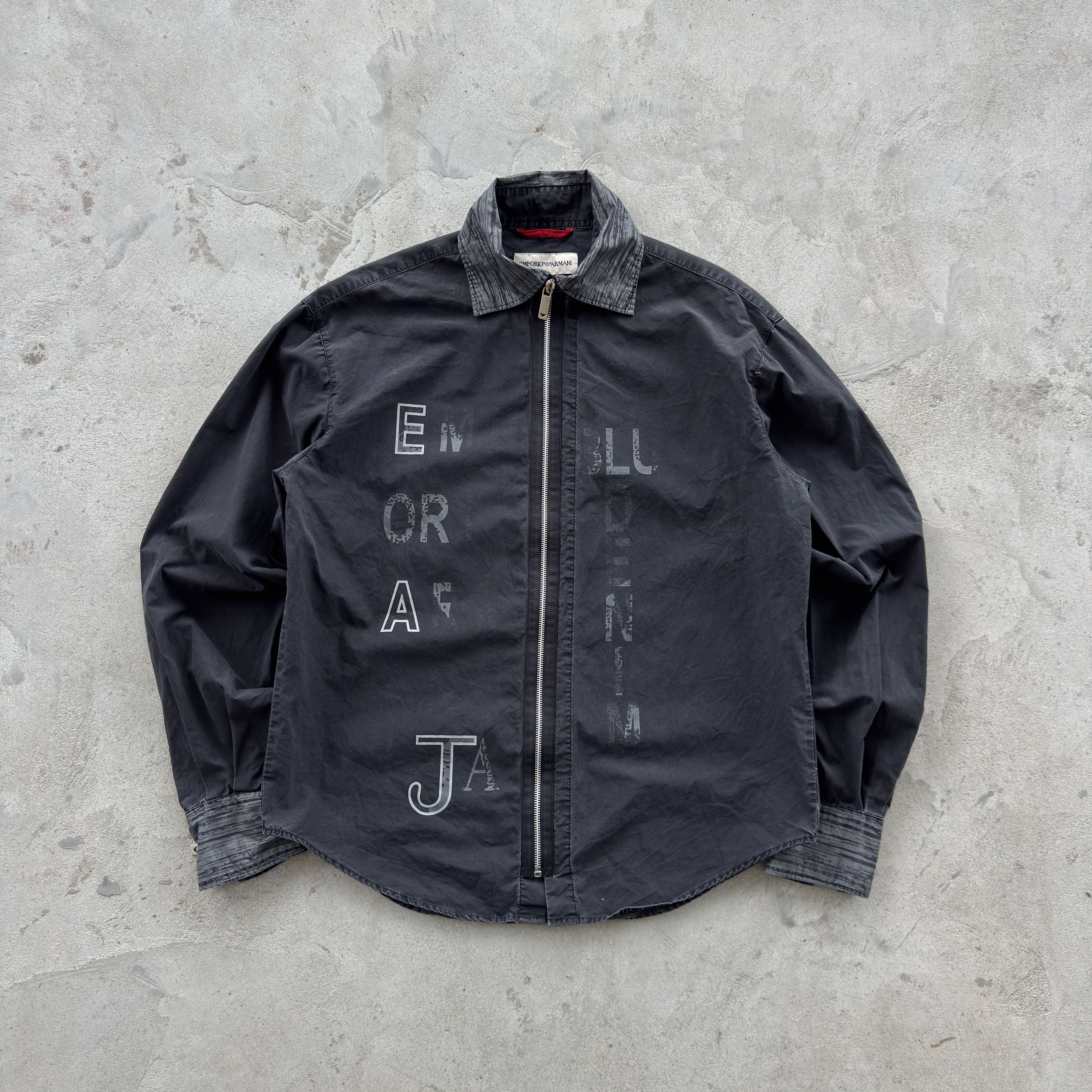 Vintage Emporio Armani Full Zip Shirt Jacket Archive