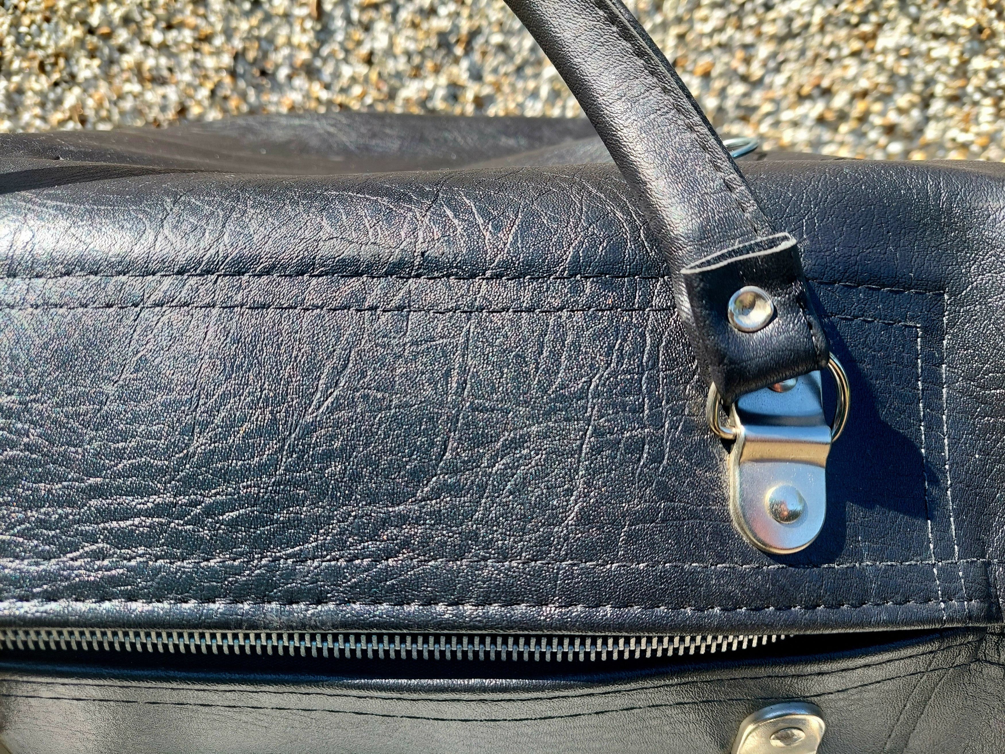 Vintage Vintage black leather luggage handle bag Size ONE SIZE - 9 Thumbnail