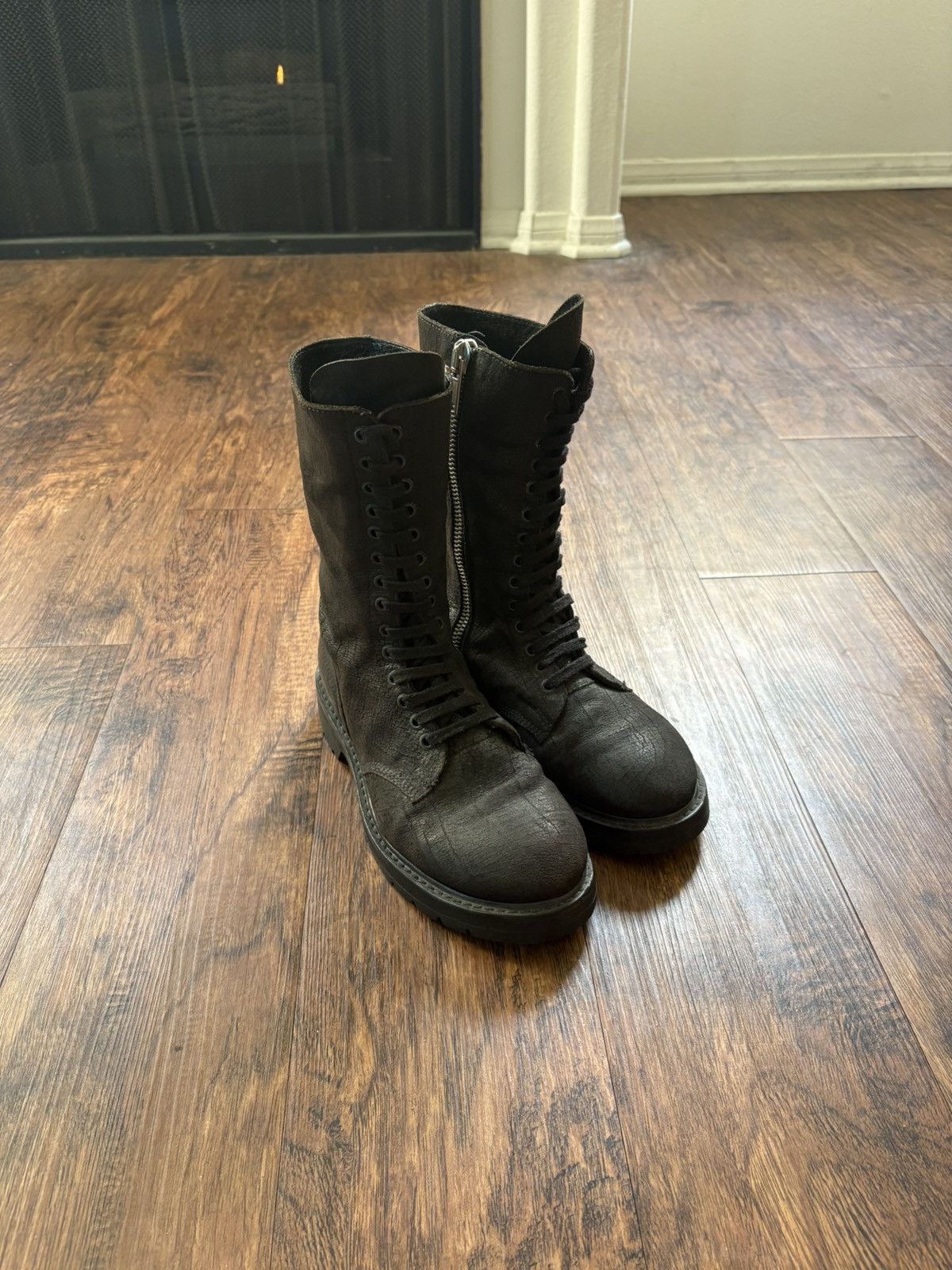 Rick Owens Rick Owens Military Combat Army Side Zip boots Size US 7 / EU 40 - 2 Thumbnail