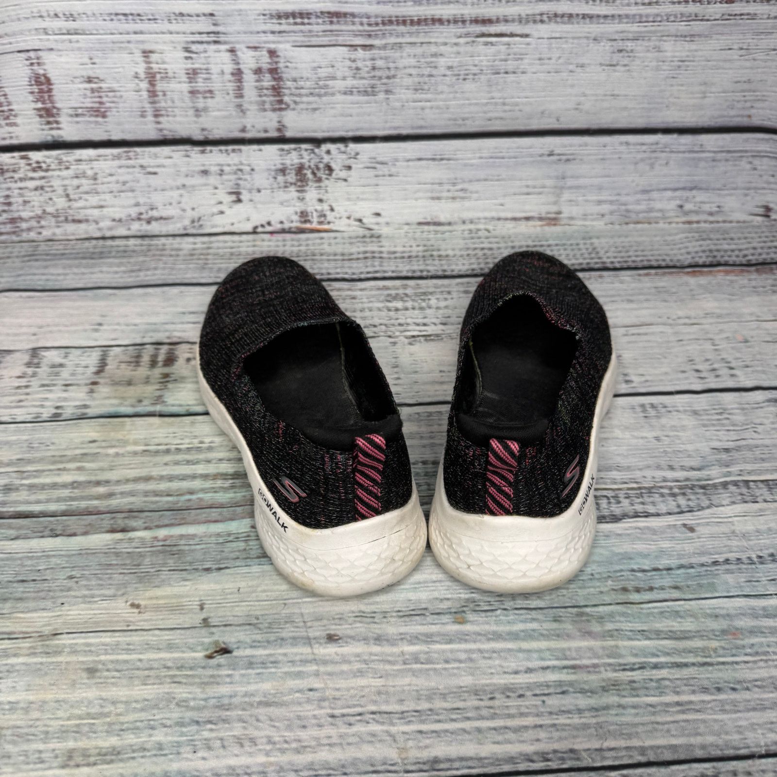 SKECHERS Skechers GOwalk Slip-On Shoes Black Multicolor Knit 6.5 Size US 6.5 / IT 36.5 - 3 Thumbnail