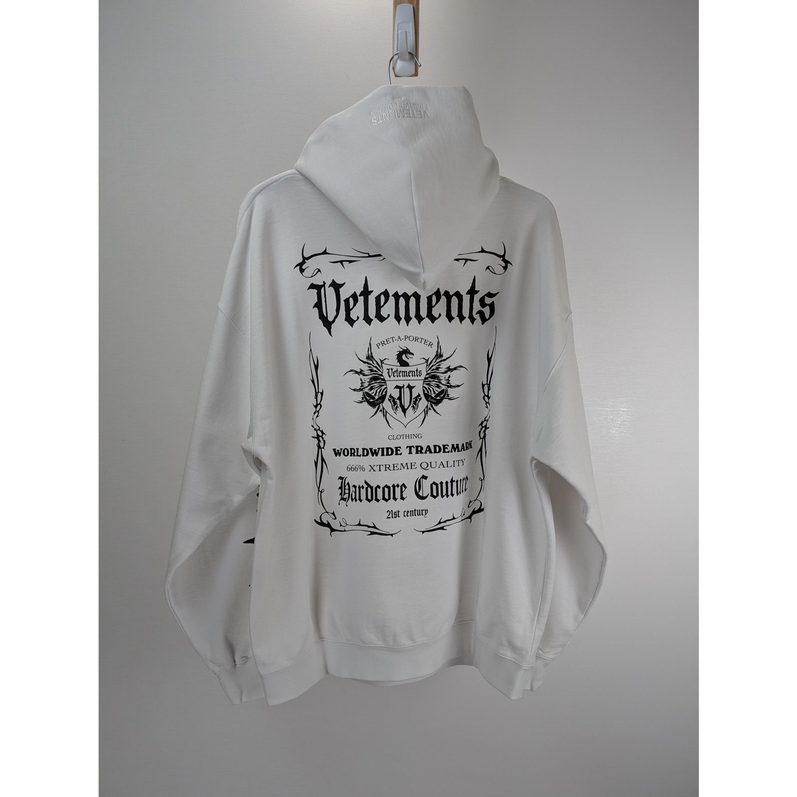 Vetements o1rshd1 Pret a Porter Hoodie in White Size US L / EU 52-54 / 3 - 14 Thumbnail