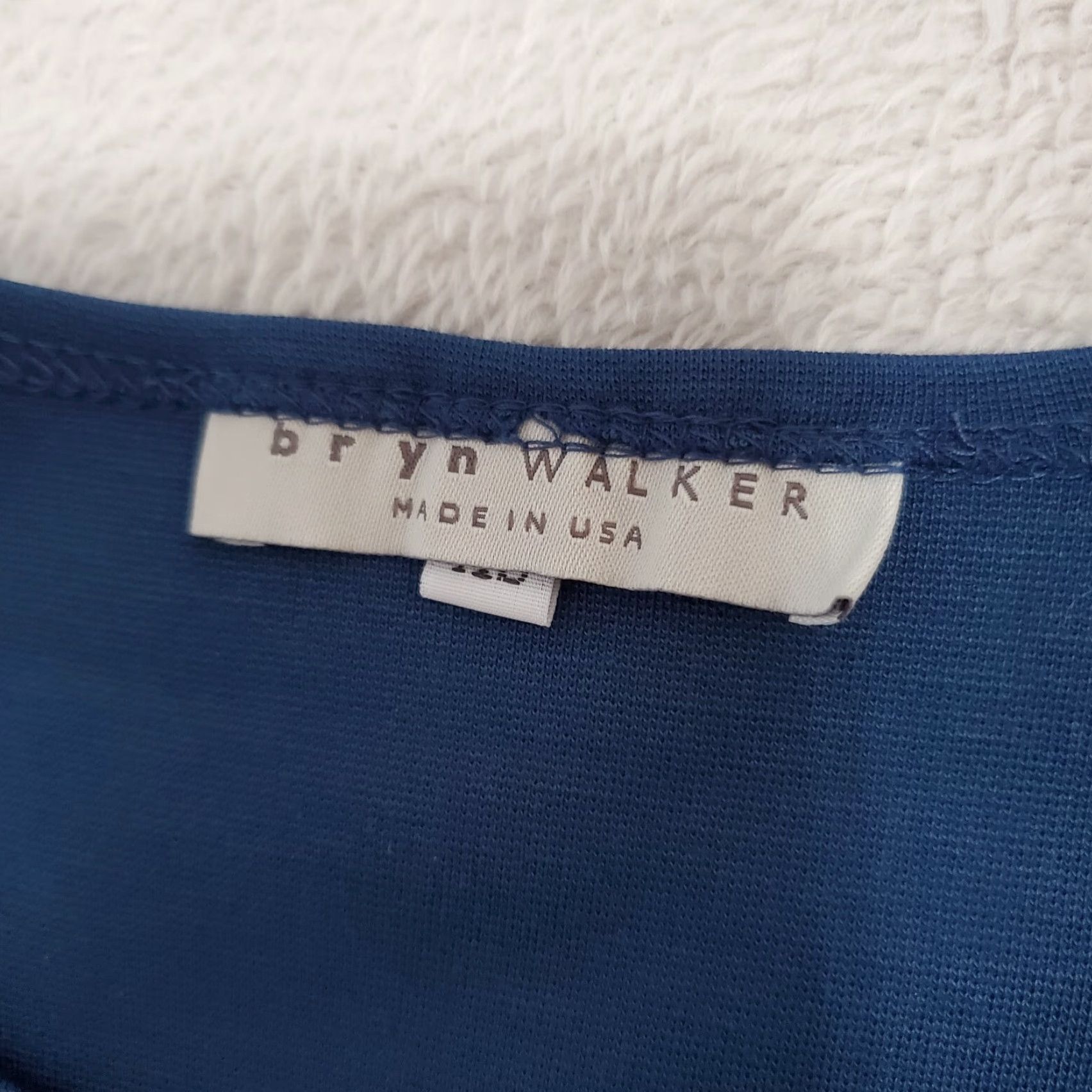 Vintage Bryn Walker Top Women XS Blue 3/4 Sleeve Pullover Stretch Minimalist Capsule USA Size XS / US 0-2 / IT 36-38 - 3 Thumbnail