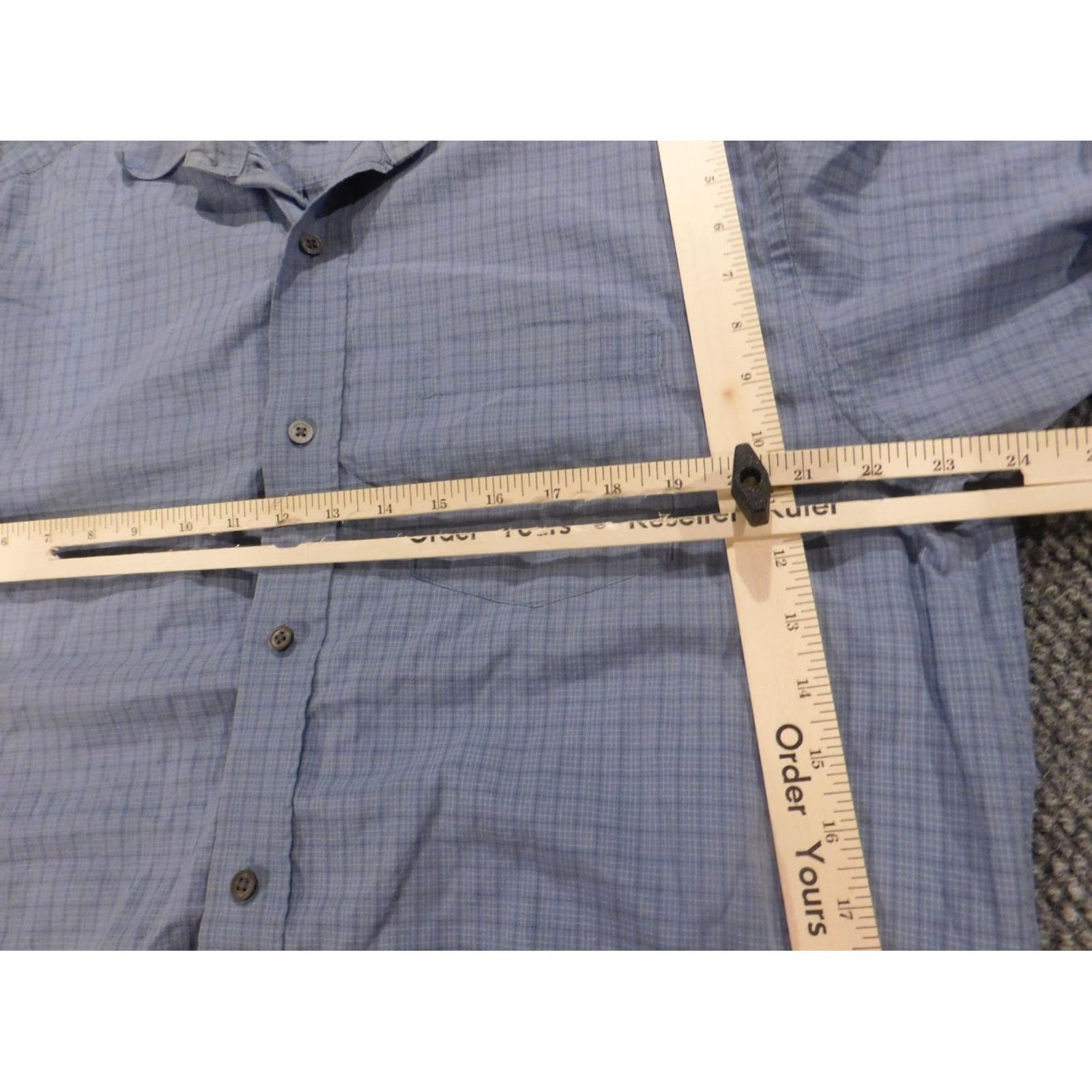 Banana Republic Banana Republic Shirt L Blue Plaid Long Sleeve Button-Up Collared Casual Button-Down Mens Regular Cotton Knit Pocketed Relaxed Vintage No Size US L / EU 52-54 / 3 - 5 Thumbnail