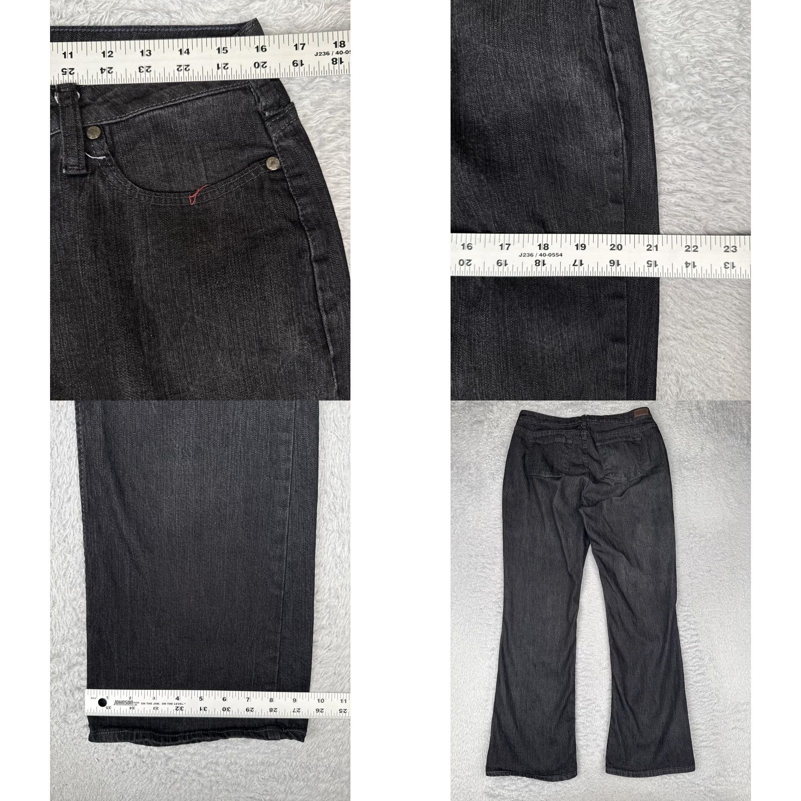 Lee Riders By Lee Jeans Womens 12 Black High Rise Bootcut Denim Stretch Charcoal Size 34" / US 12 / IT 48 - 9 Thumbnail