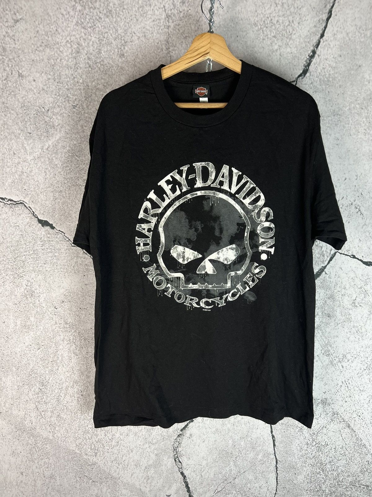 T-shirt Vintage Harley Davidson – Homme XL – Noir – Live To Ride – Madison