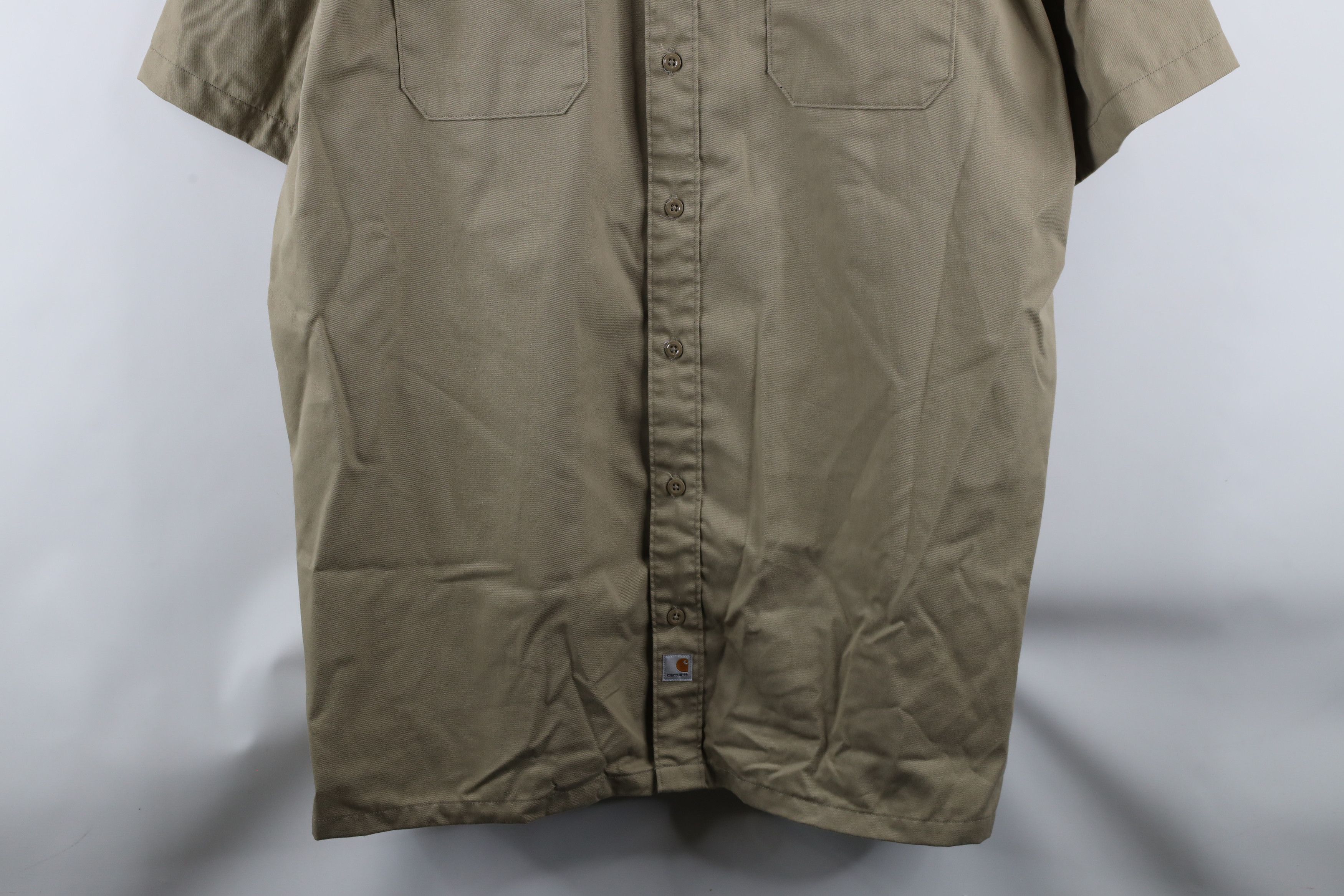 Carhartt × Vintage Vintage Carhartt Out Short Sleeve Work Mechanic Button Shirt Size US XXL / EU 58 / 5 - 3 Thumbnail