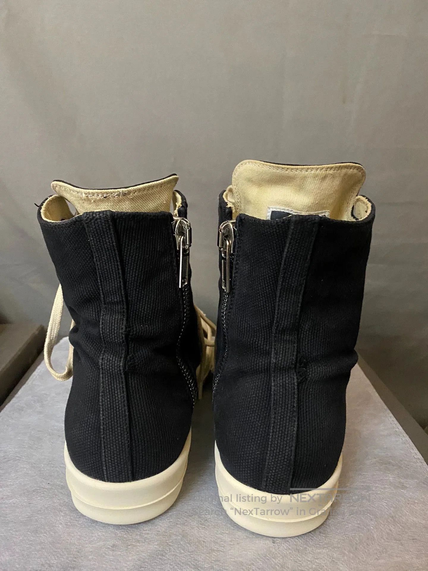 Rick Owens rick owens复线帆布大匡威高筒鞋. Size US 7 / EU 40 - 4 Thumbnail