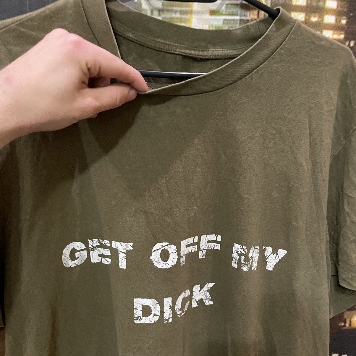 Japanese Brand OPIUM T SHIRT HUMOR GET OFF MY DICK PENIS SEX PORNSTAR 90s Size US L / EU 52-54 / 3 - 5 Thumbnail