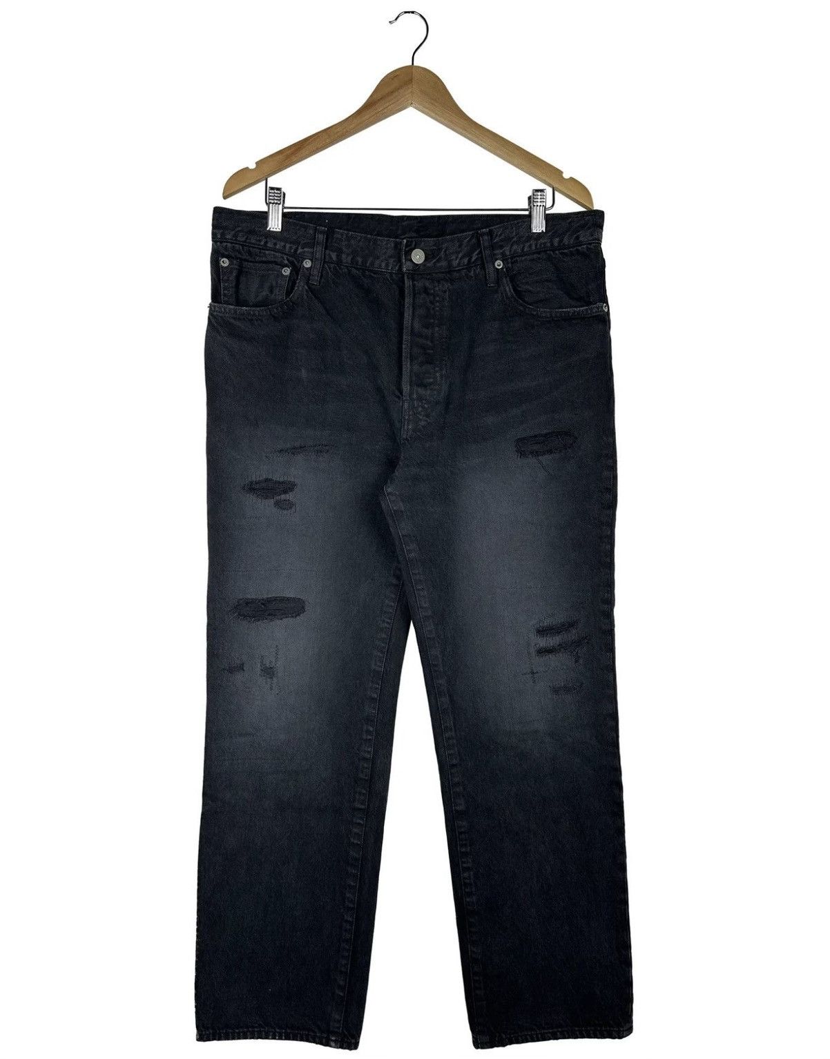 Brand New Visvim Social Sculpture 10 CMYK Black Dmgd W36L30