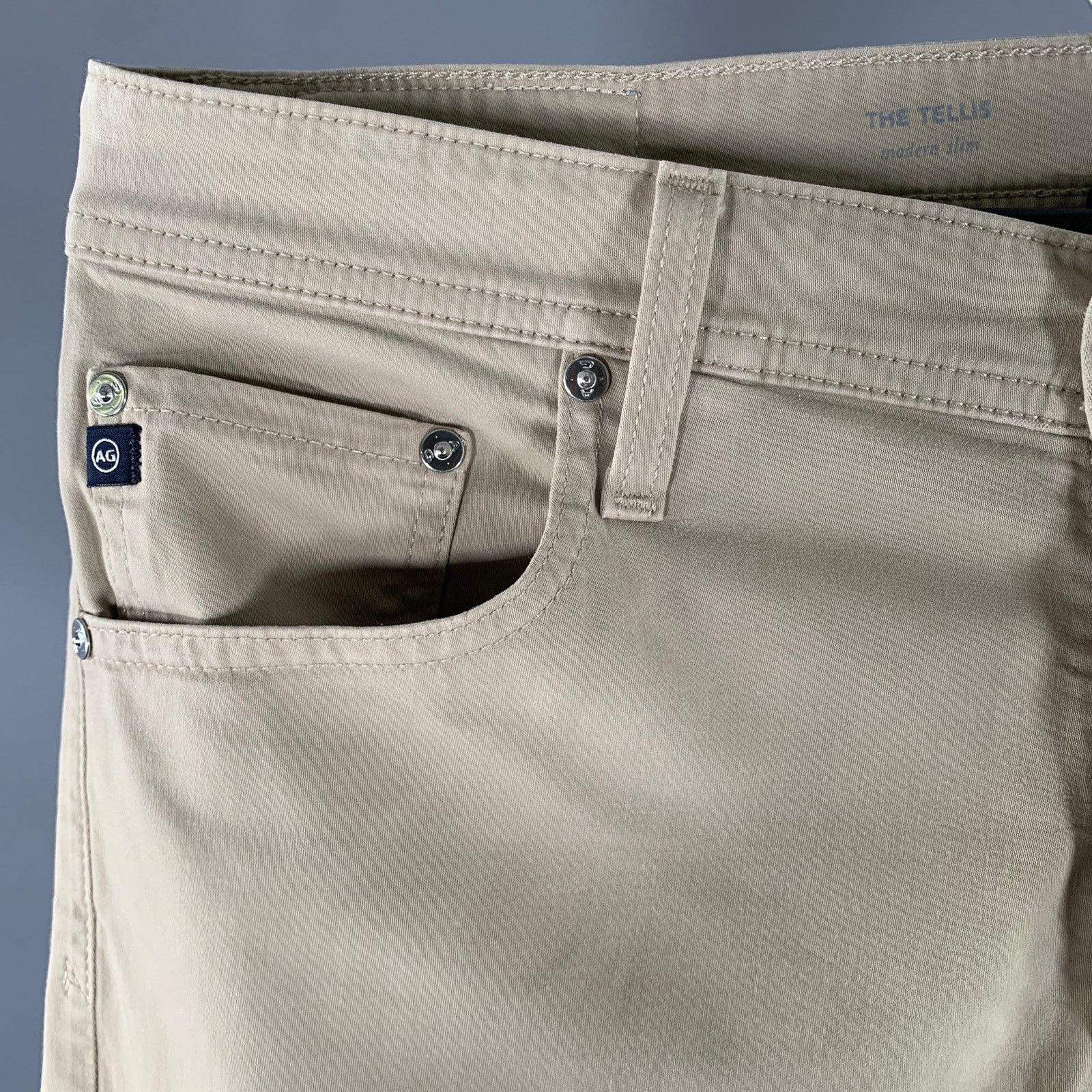 AG Adriano Goldschmied AG ADRIANO GOLDSCHMIED Size 34 Cream Contrast Stitch Pants Size US 34 / EU 50 - 2 Thumbnail