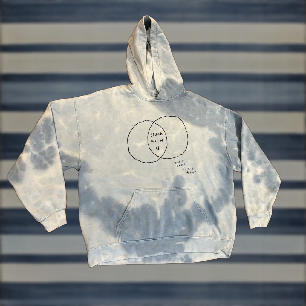 Vintage Stuck With U Hoodie Unisex Adults XL Blue Pullover Graphic Print Hooded Sweatshirt Size US XL / EU 56 / 4 - 1 Thumbnail