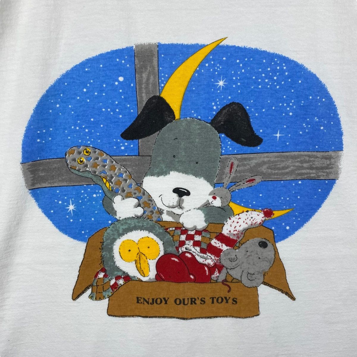 Vintage Vintage 90's ENJOY OURS TOYS Graphic Tee Shirt Extra Large Size US XL / EU 56 / 4 - 2 Thumbnail