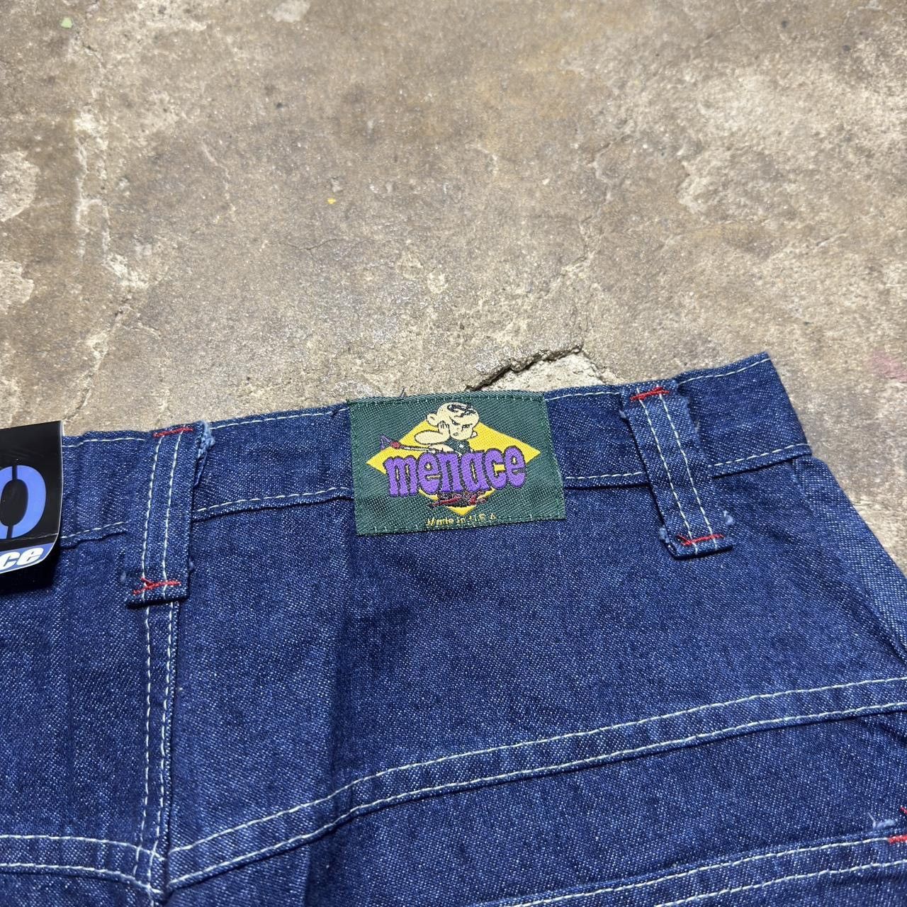 Menace 90s Menace Baggy Blue Denim Jeans Size US 36 / EU 52 - 8 Thumbnail