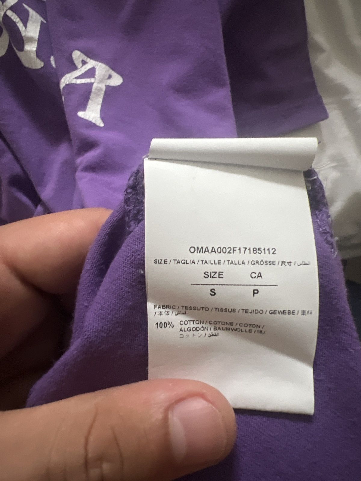 Off-White Off white purple tee - Tequila and cigars Size US S / EU 44-46 / 1 - 8 Thumbnail