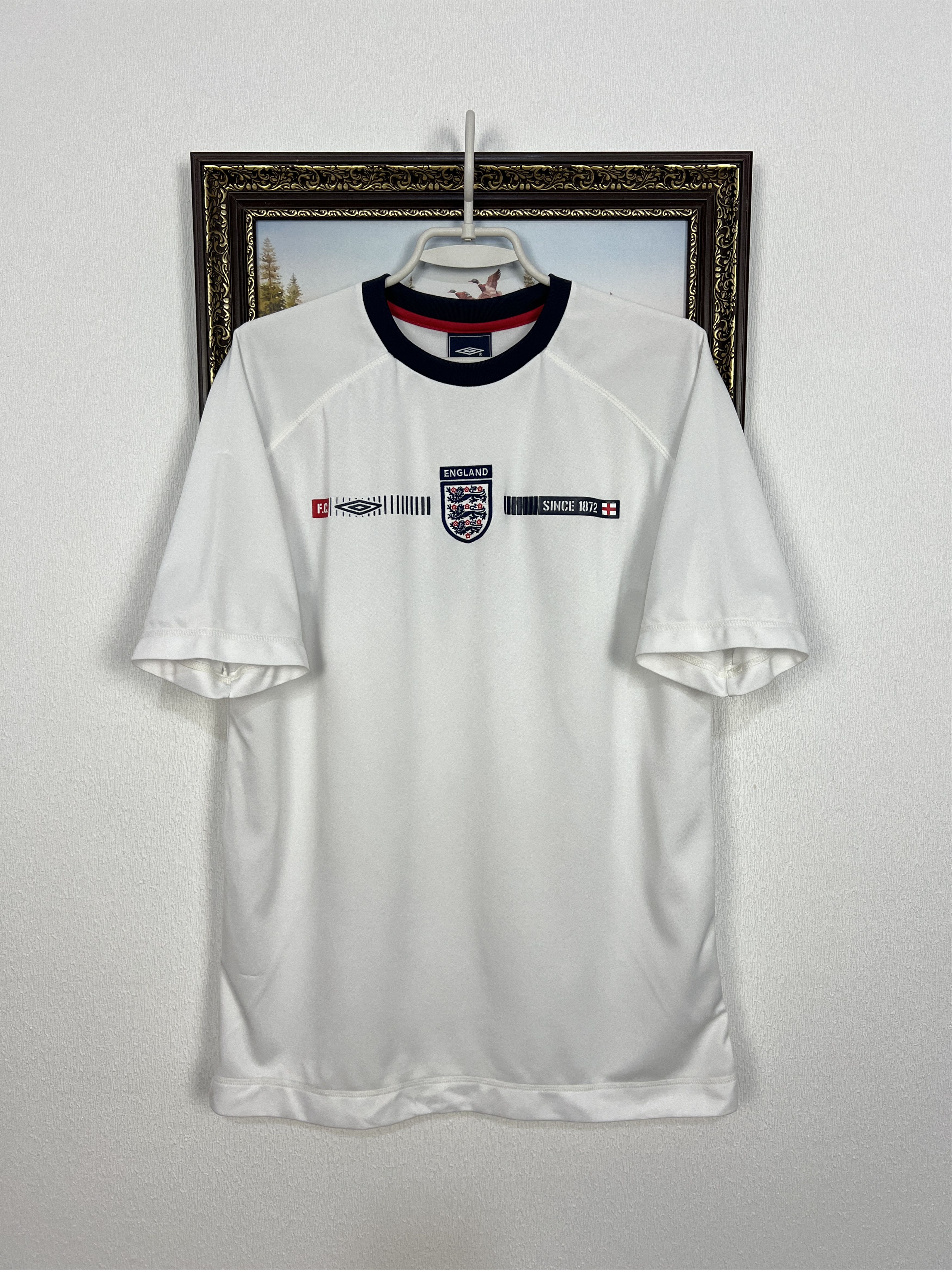 Umbro Vintage Umbro England Football Shirt Train White National Size US L / EU 52-54 / 3 - 1 Thumbnail