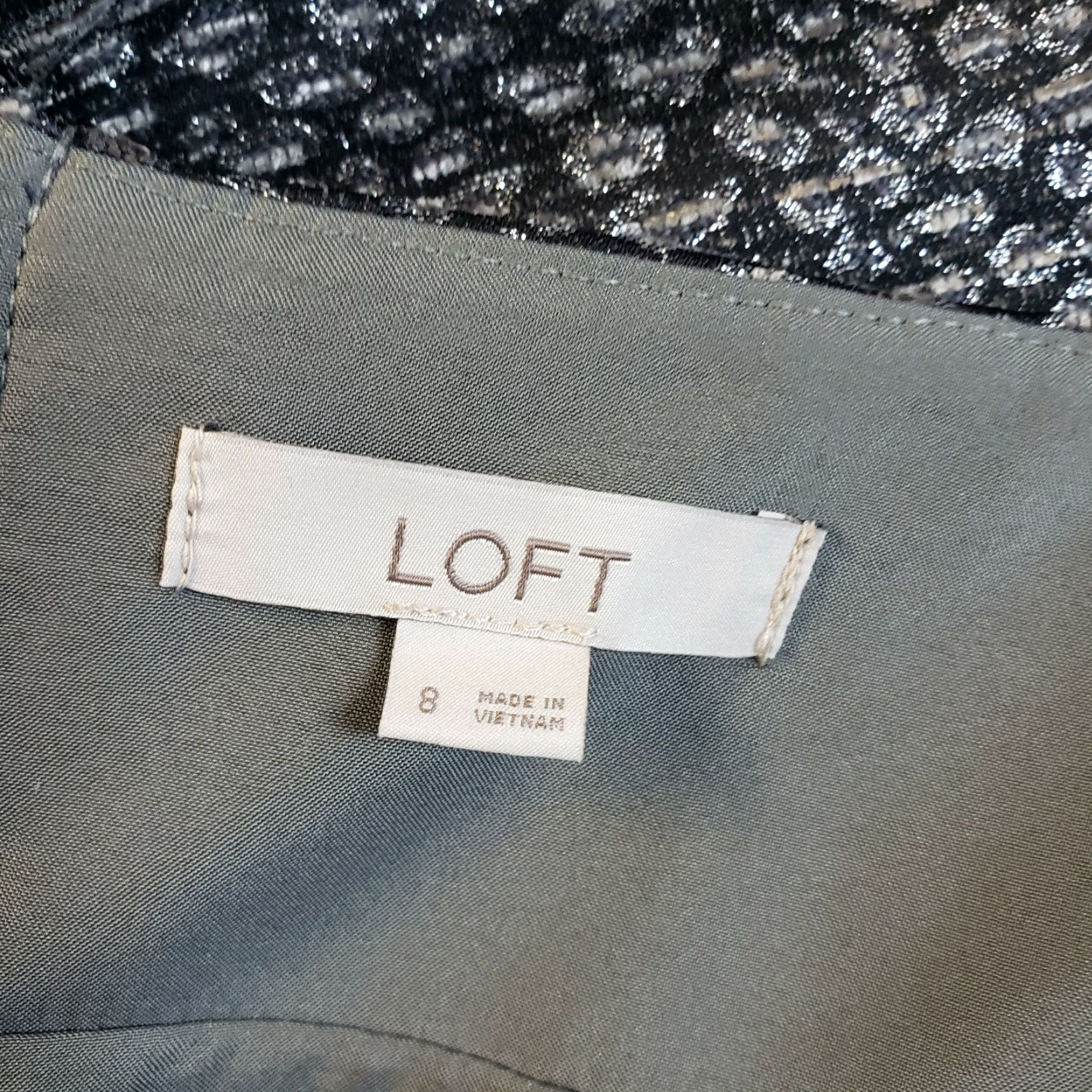 Loft Ann Taylor LOFT Skirt Womens Size 8 Gray Silver Zipper Short Pencil Casual Mens? Size 30" / US 8 / IT 44 - 4 Thumbnail