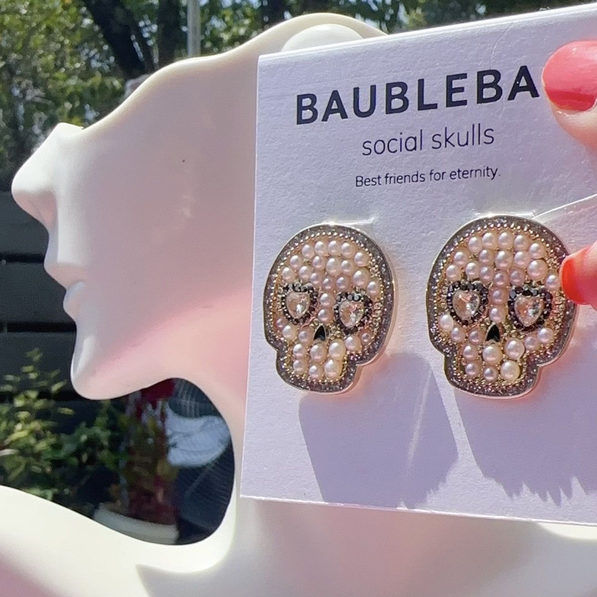 Designer Baublebar Pearl paved social skulls Best friends for eternit Size ONE SIZE - 1 Thumbnail